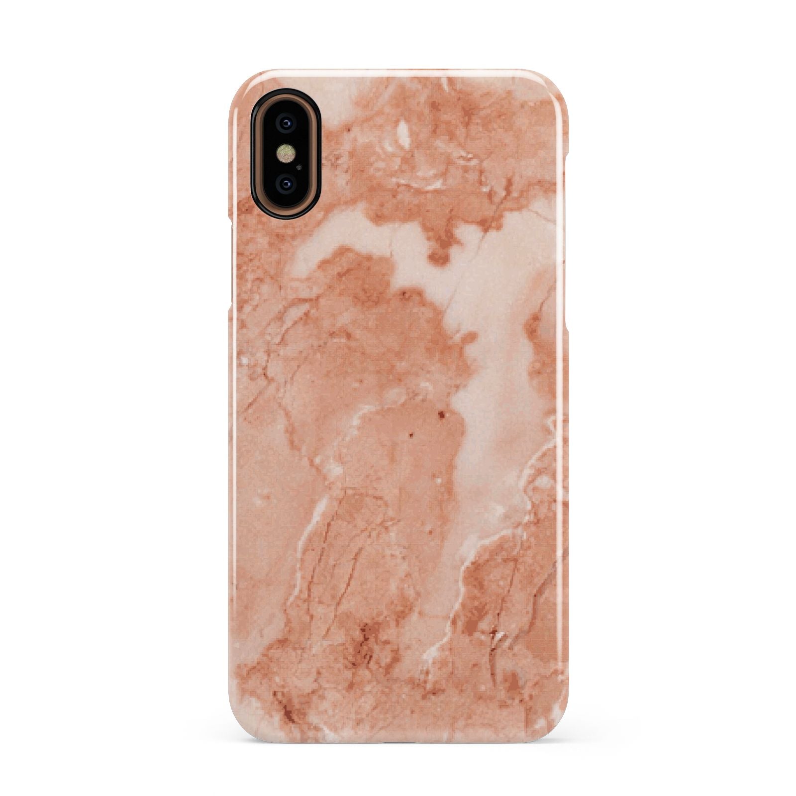 Faux Marble Red Apple iPhone XS 3D Snap Case