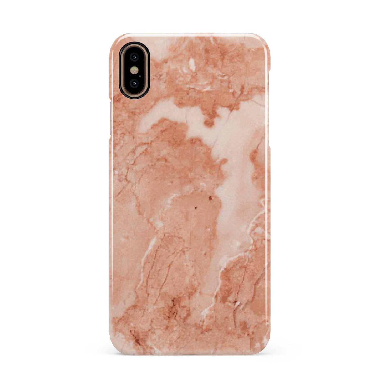 Faux Marble Red Apple iPhone Xs Max 3D Snap Case