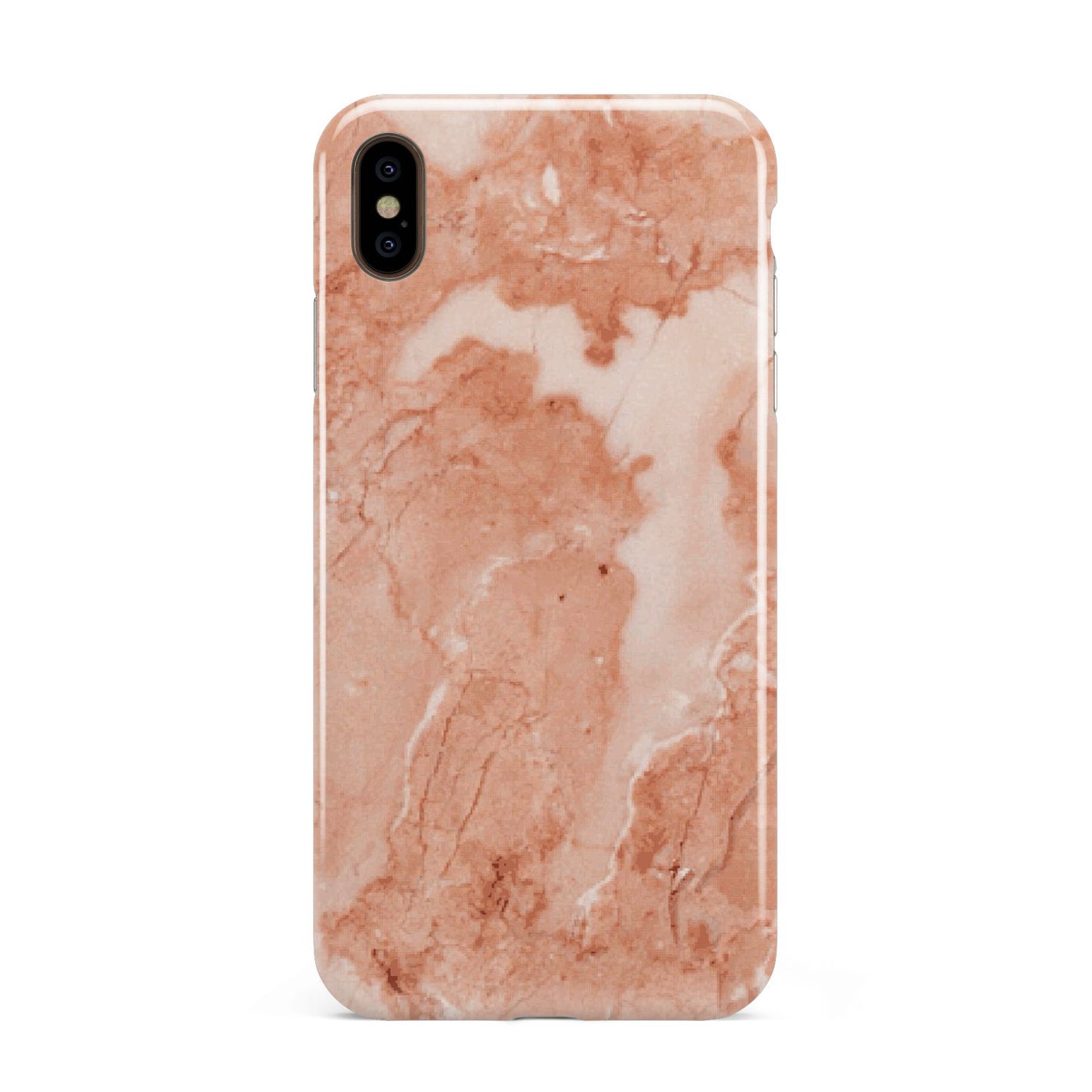 Faux Marble Red Apple iPhone Xs Max 3D Tough Case