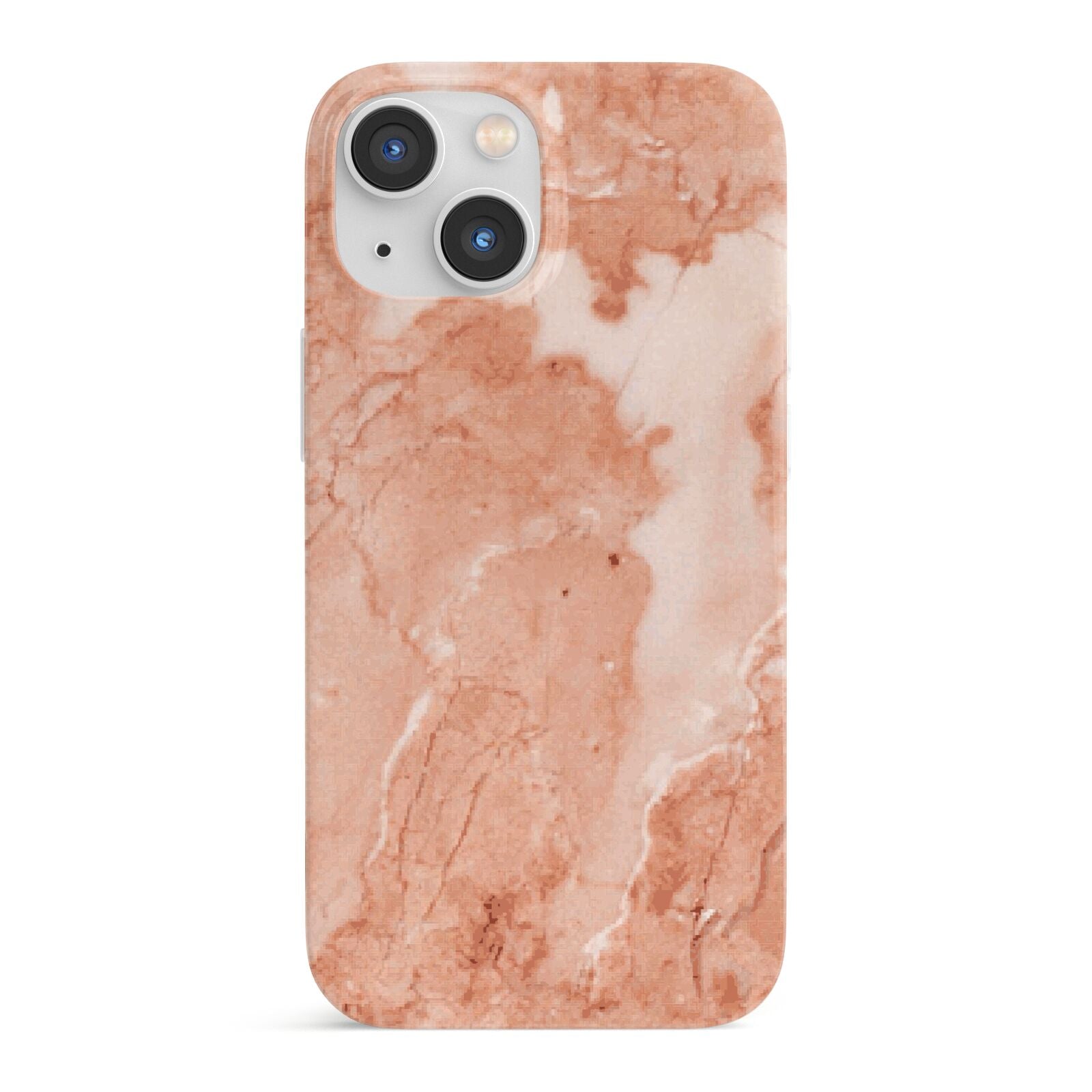 Faux Marble Red iPhone 13 Mini Full Wrap 3D Snap Case