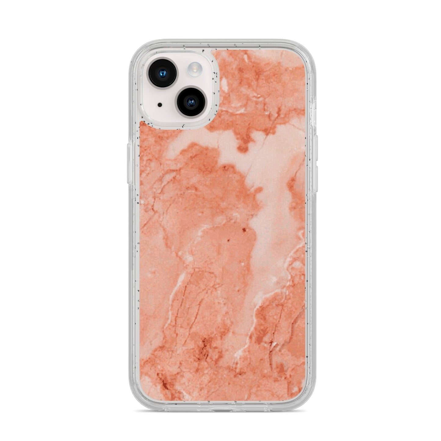 Faux Marble Red iPhone 14 Plus Glitter Tough Case Starlight