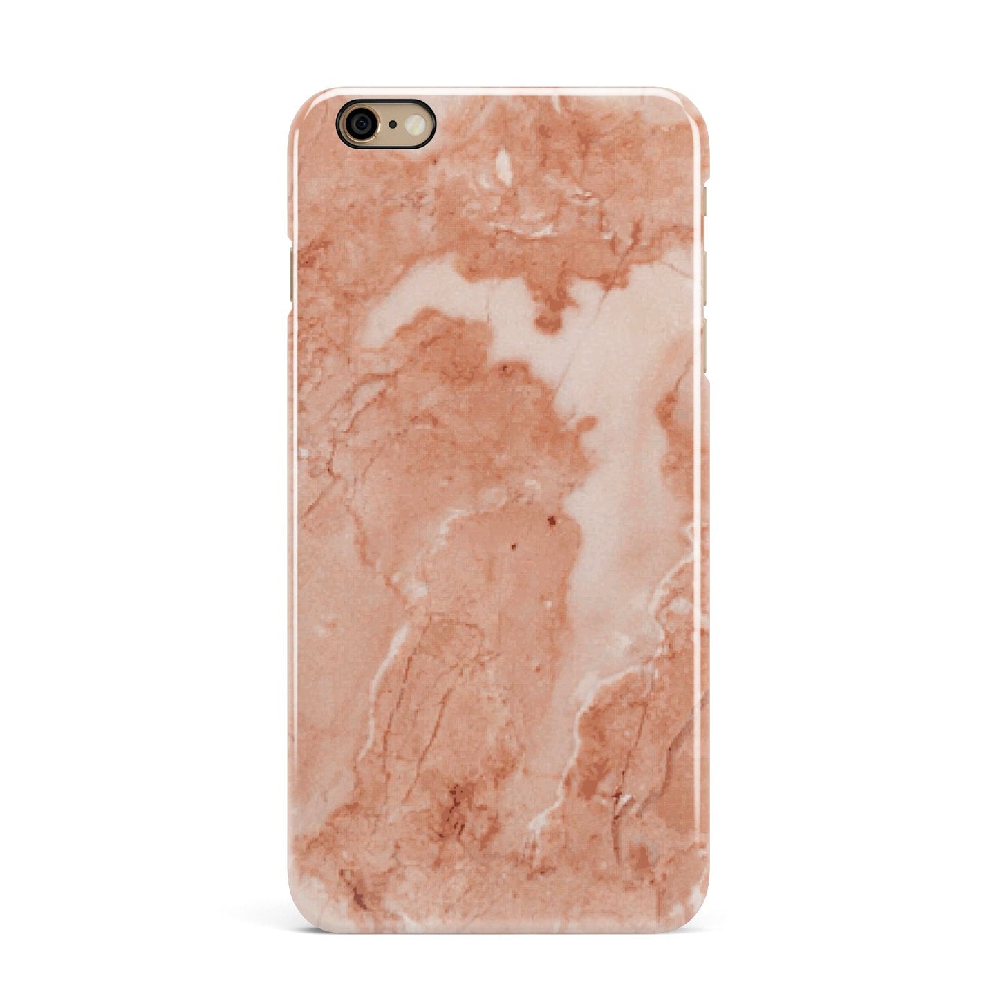 Faux Marble Red iPhone 6 Plus 3D Snap Case on Gold Phone