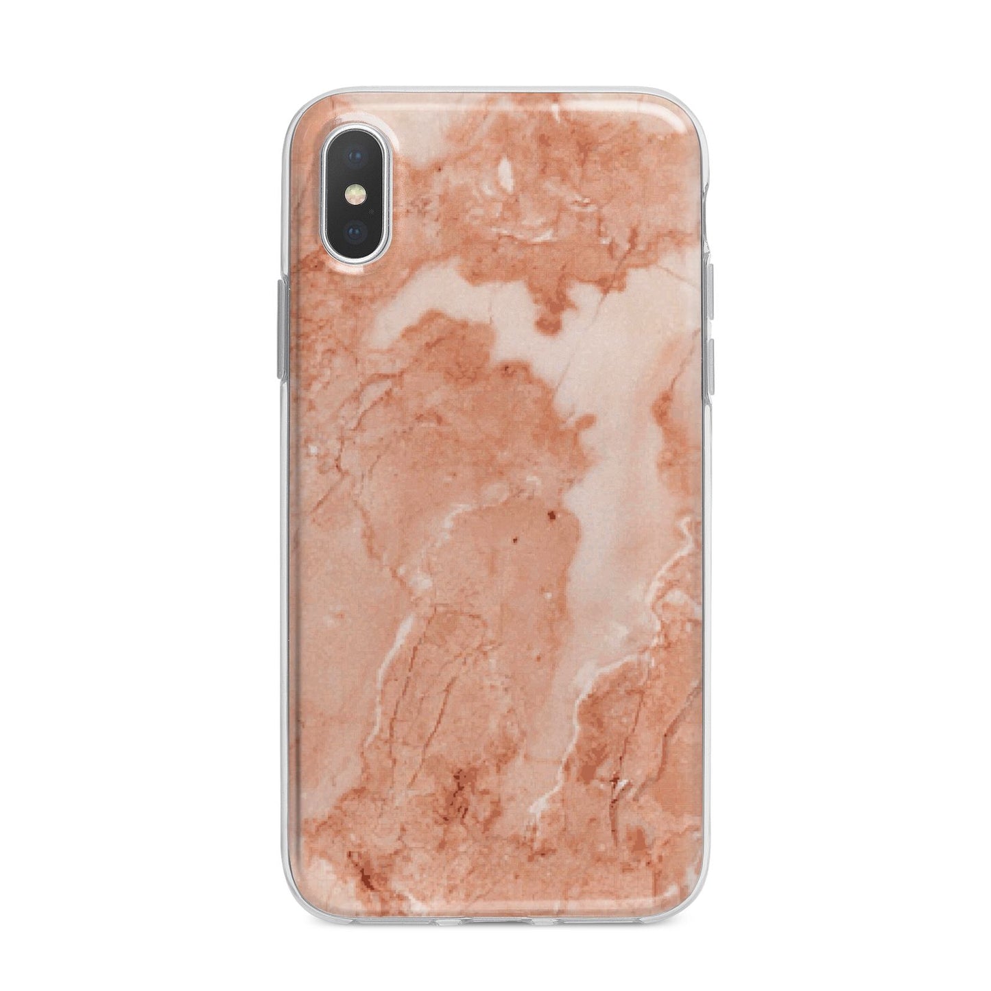 Faux Marble Red iPhone X Bumper Case on Silver iPhone Alternative Image 1