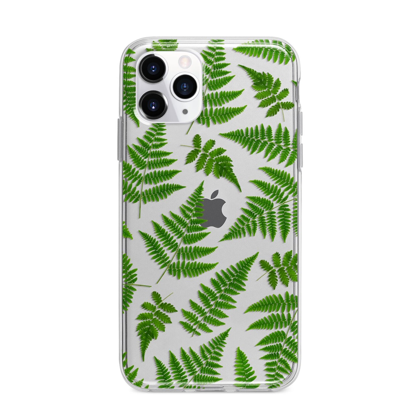 Fern Leaf Apple iPhone 11 Pro Max in Silver with Bumper Case