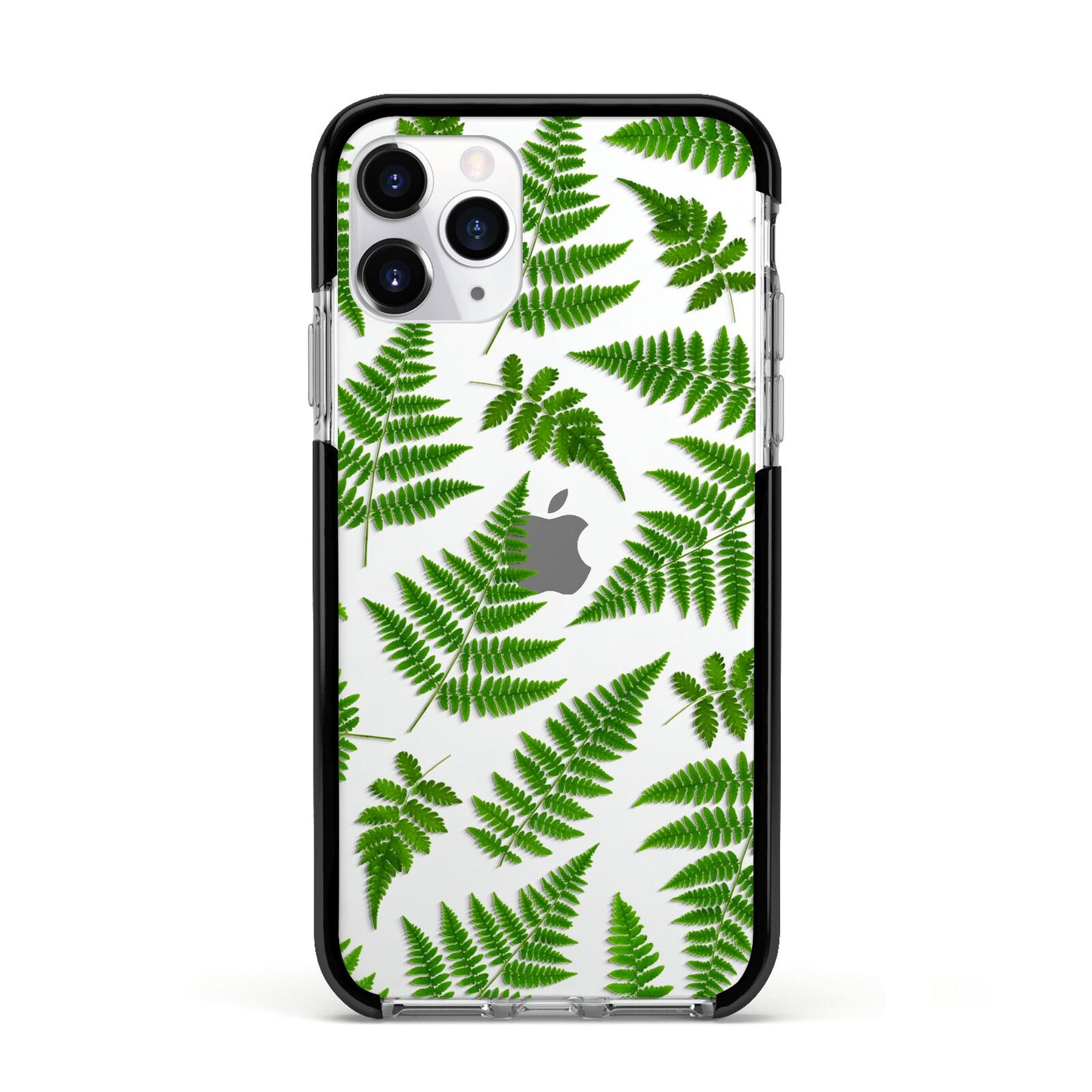 Fern Leaf Apple iPhone 11 Pro in Silver with Black Impact Case