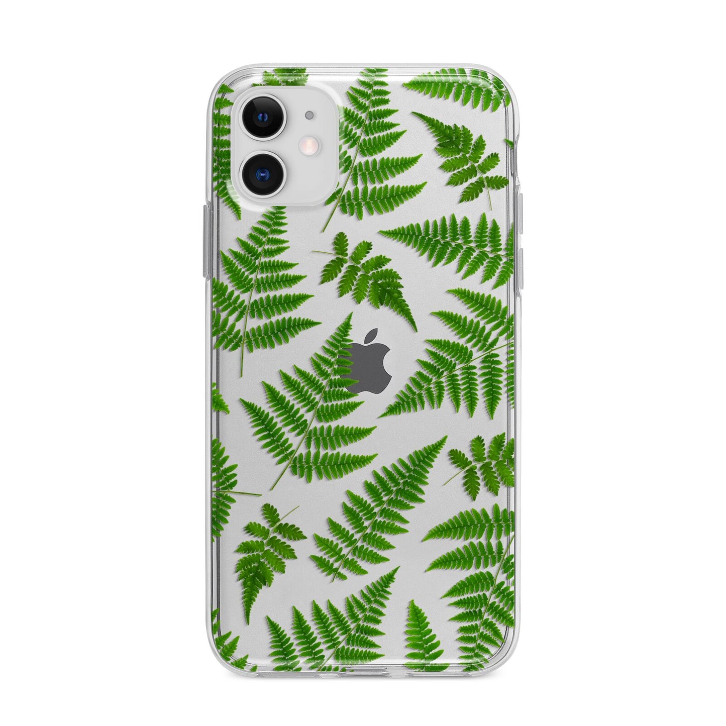 Fern Leaf Apple iPhone 11 in White with Bumper Case