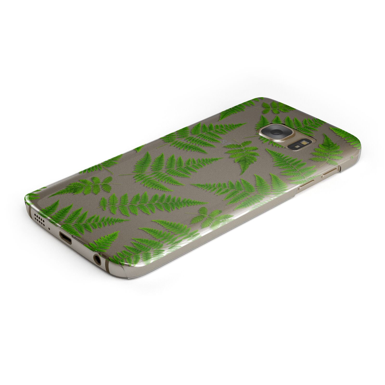 Fern Leaf Protective Samsung Galaxy Case Angled Image