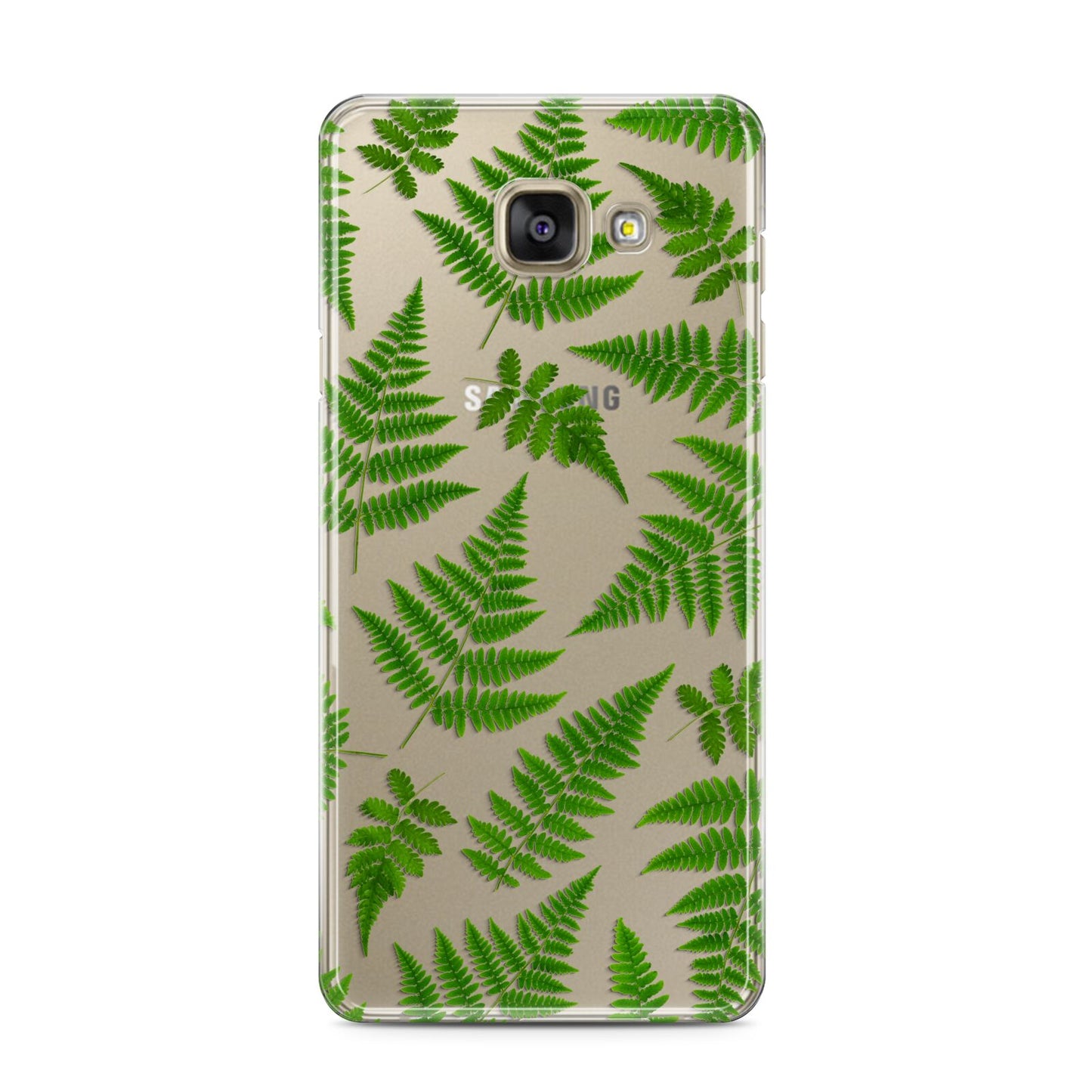 Fern Leaf Samsung Galaxy A3 2016 Case on gold phone