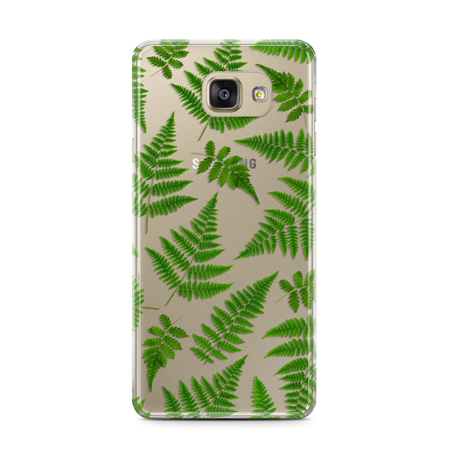 Fern Leaf Samsung Galaxy A7 2016 Case on gold phone