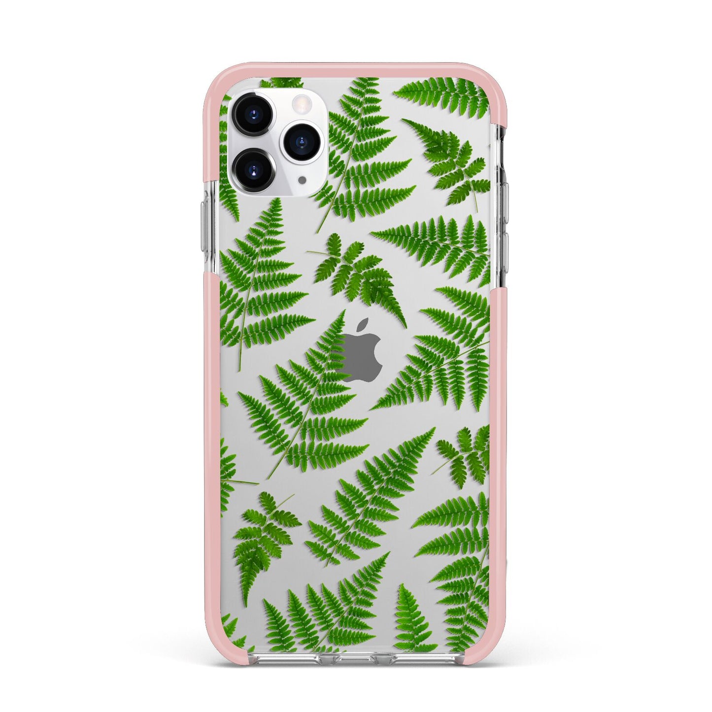 Fern Leaf iPhone 11 Pro Max Impact Pink Edge Case