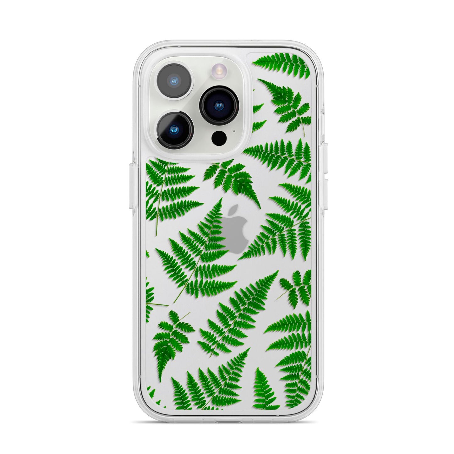 Fern Leaf iPhone 14 Pro Clear Tough Case Silver