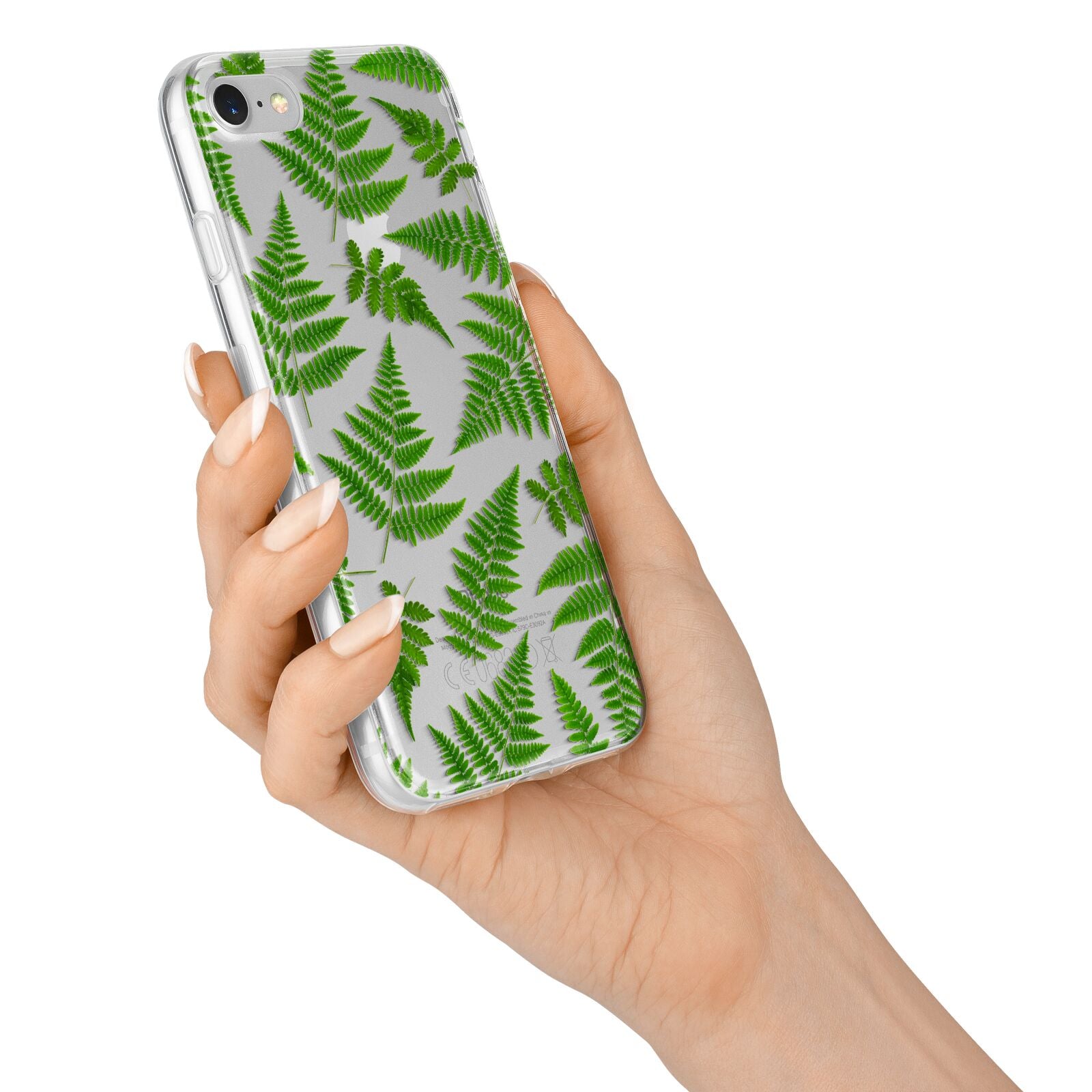 Fern Leaf iPhone 7 Bumper Case on Silver iPhone Alternative Image