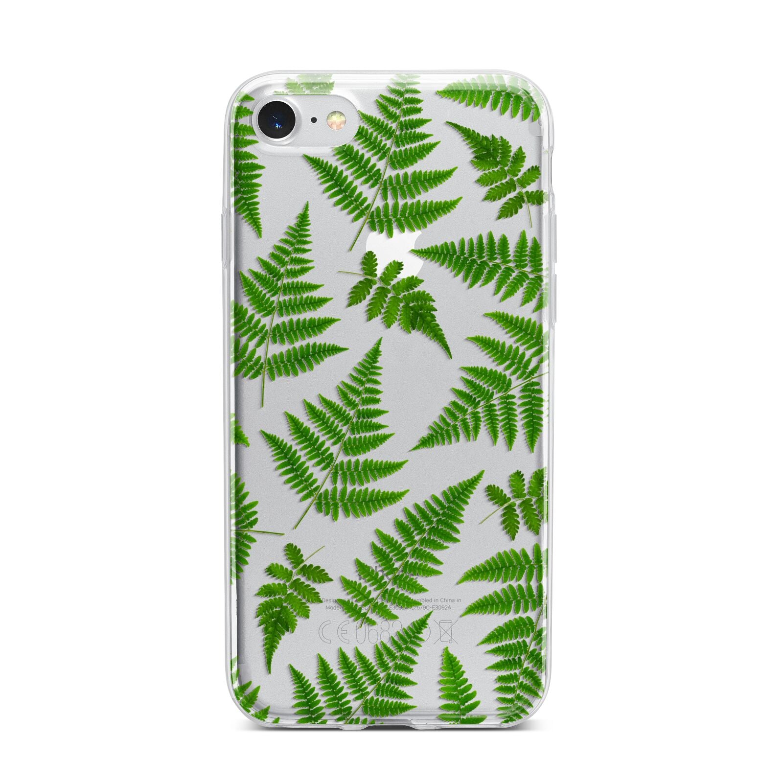 Fern Leaf iPhone 7 Bumper Case on Silver iPhone