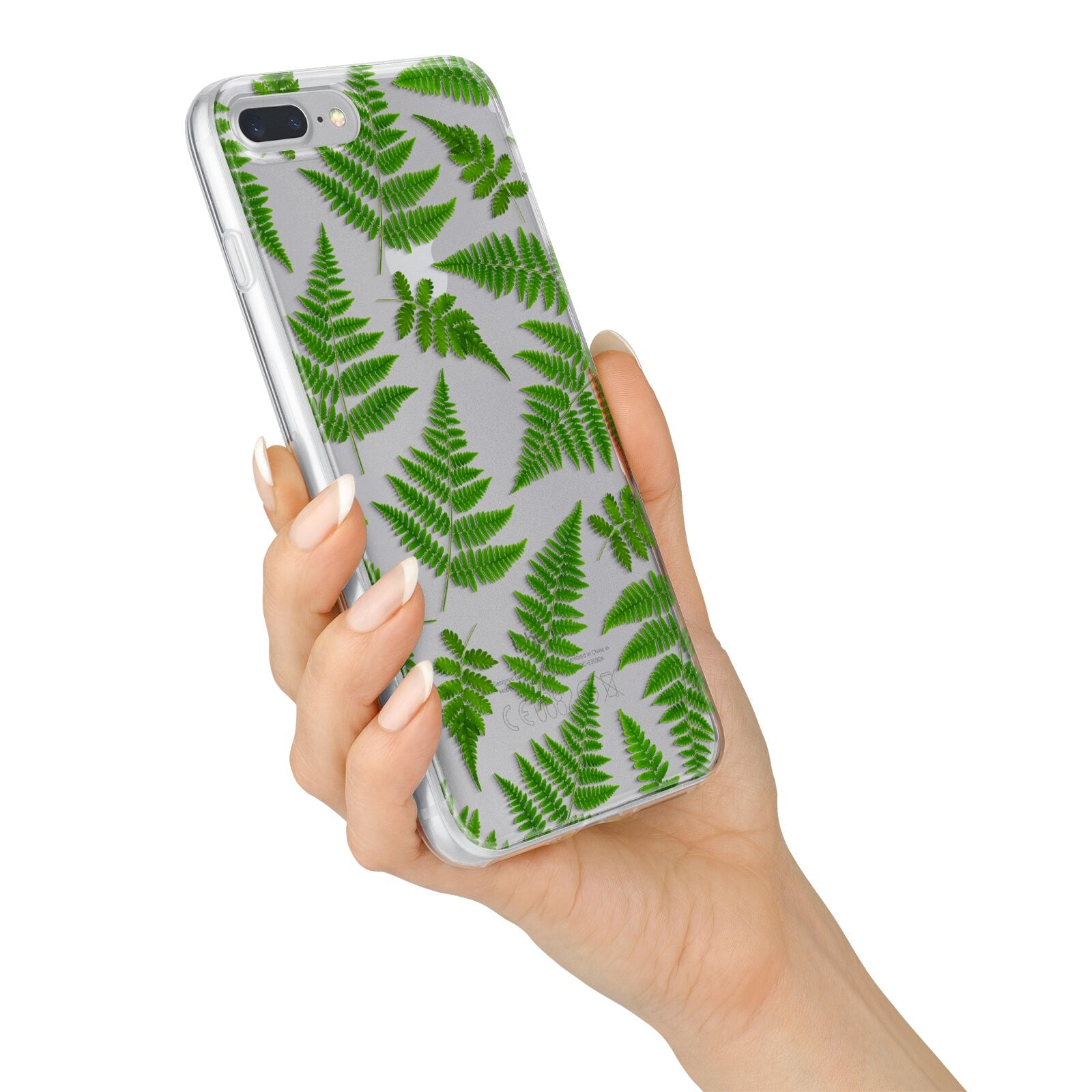 Fern Leaf iPhone 7 Plus Bumper Case on Silver iPhone Alternative Image