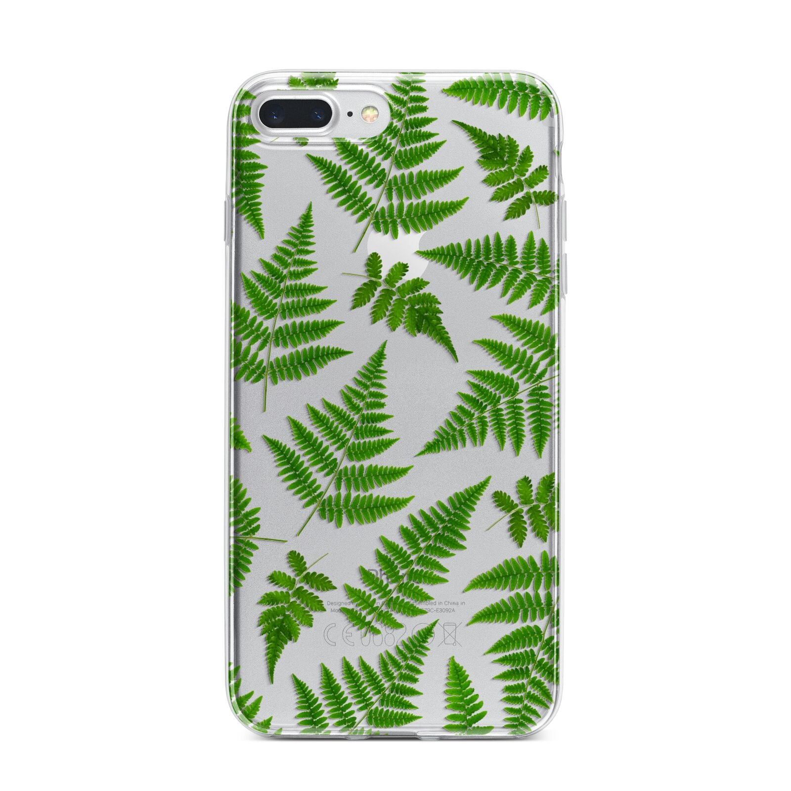 Fern Leaf iPhone 7 Plus Bumper Case on Silver iPhone