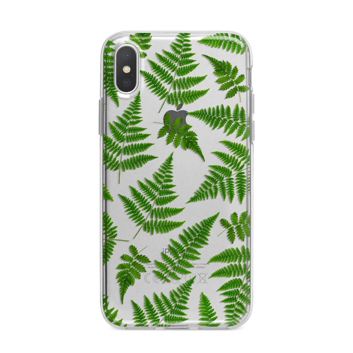 Fern Leaf iPhone X Bumper Case on Silver iPhone Alternative Image 1