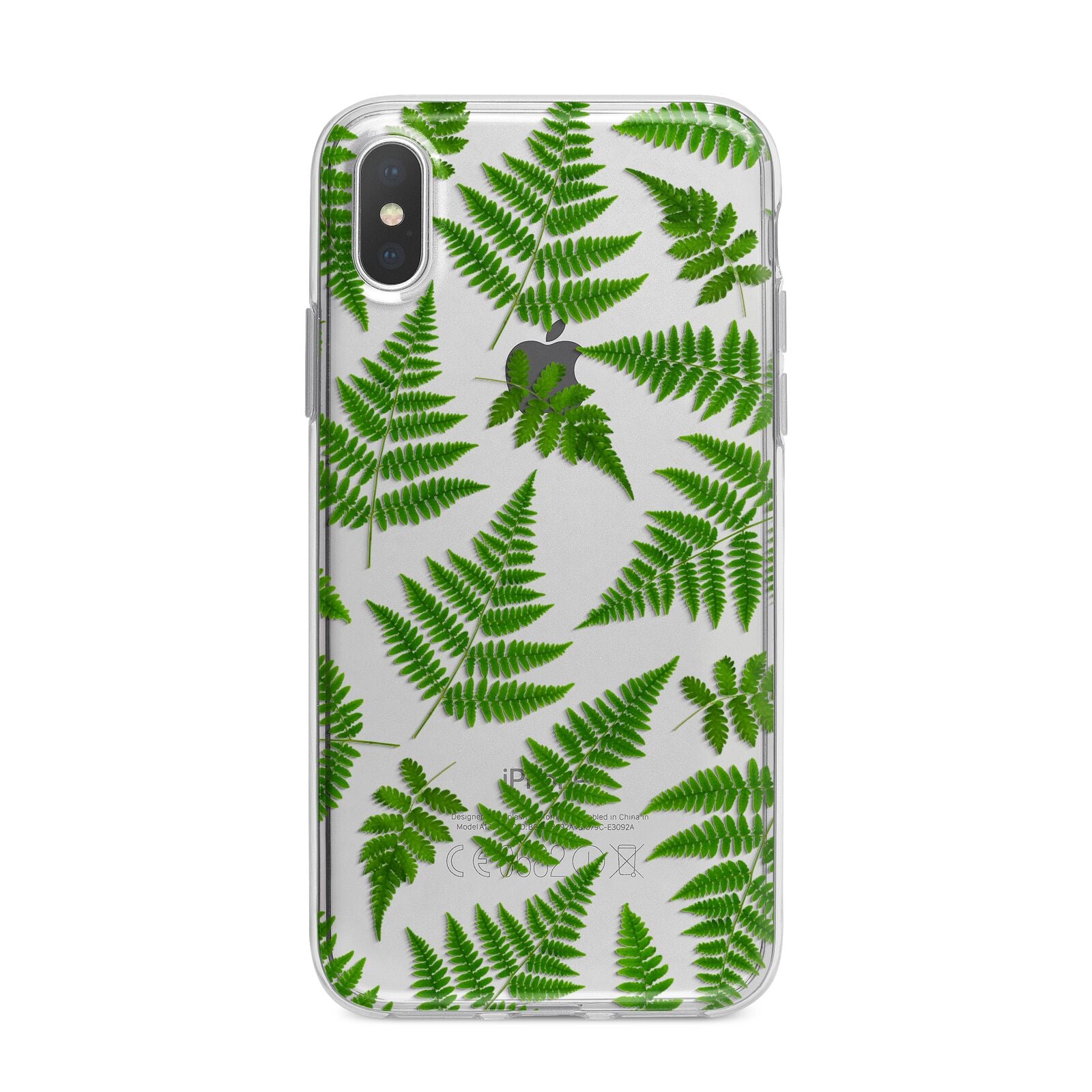 Fern Leaf iPhone X Bumper Case on Silver iPhone Alternative Image 1