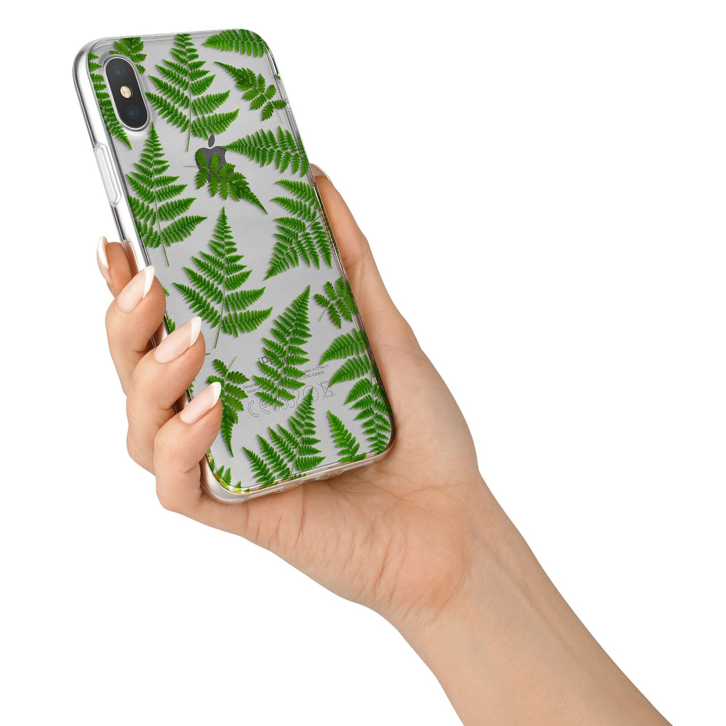 Fern Leaf iPhone X Bumper Case on Silver iPhone Alternative Image 2