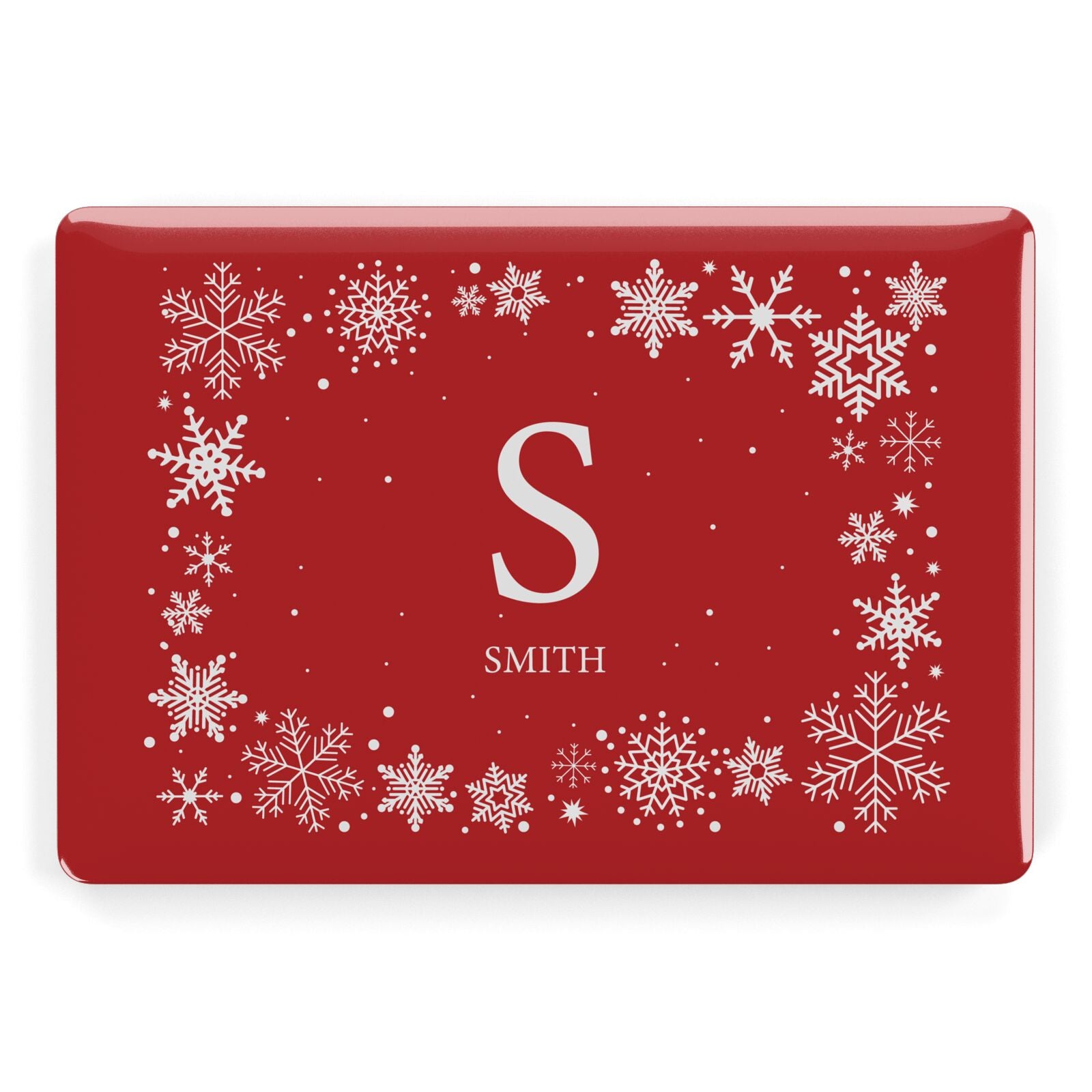 Festive Monogram Personalised Apple MacBook Case