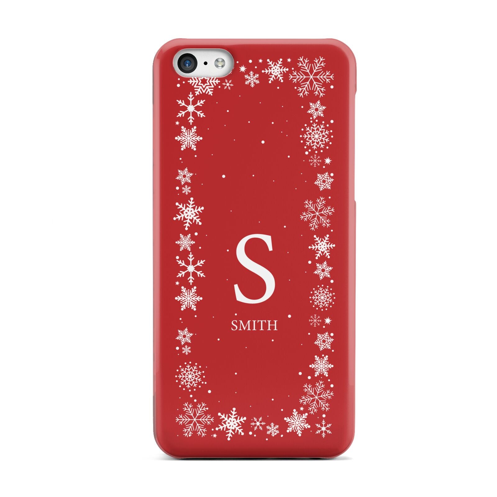 Festive Monogram Personalised Apple iPhone 5c Case