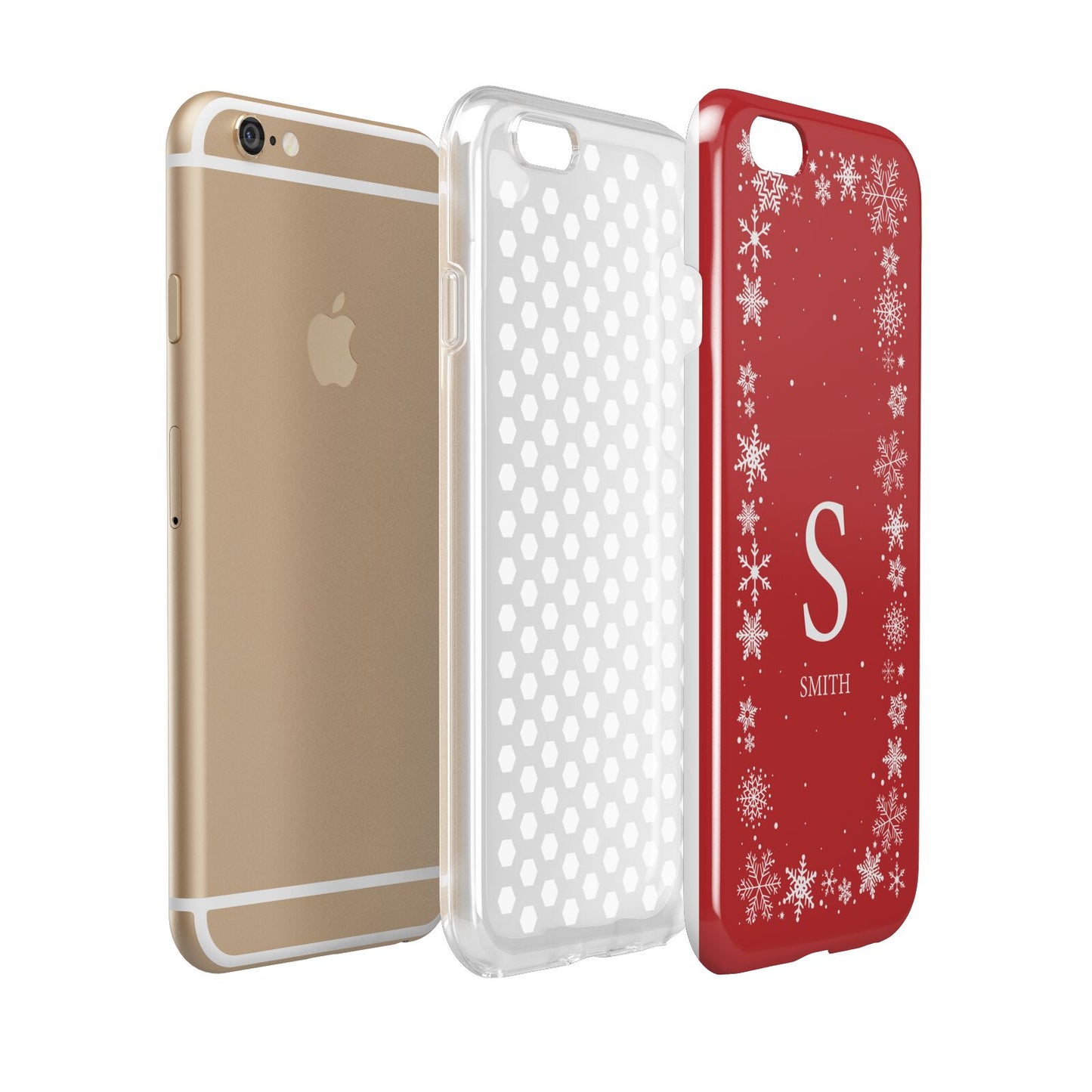 Festive Monogram Personalised Apple iPhone 6 3D Tough Case Expanded view