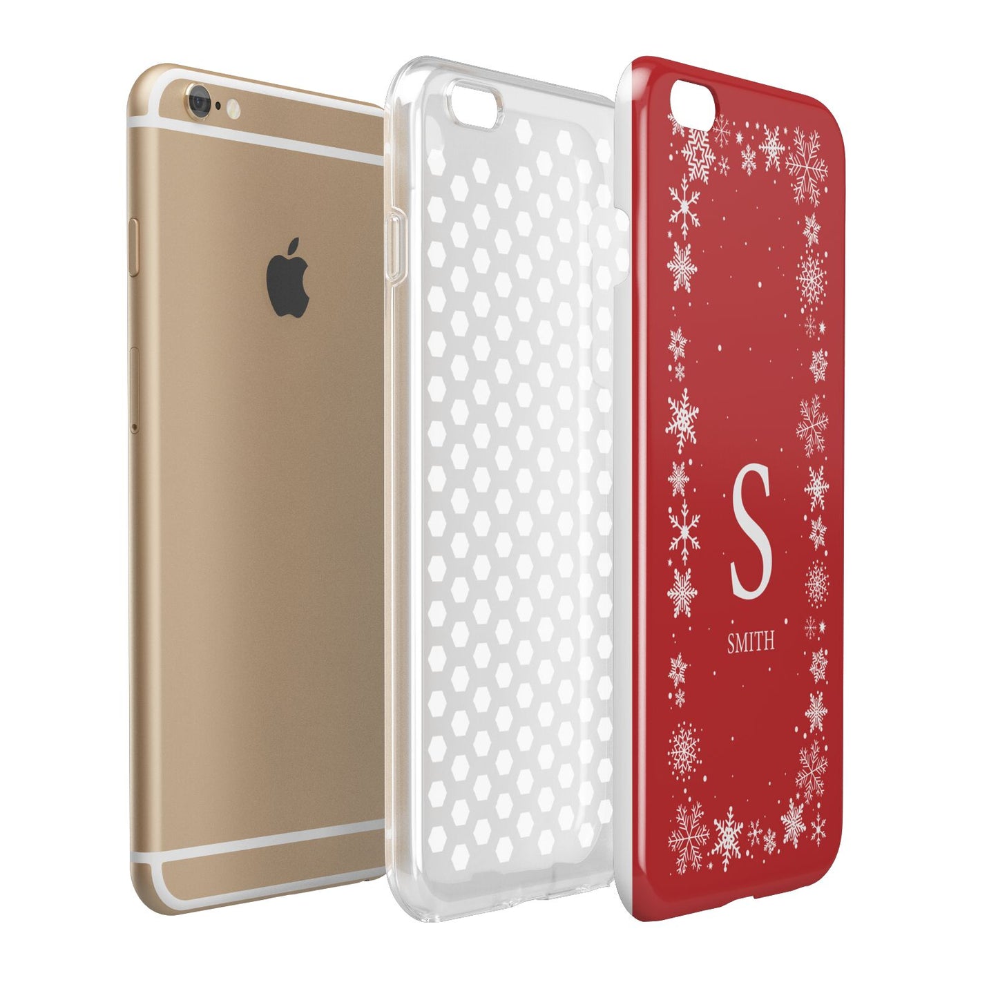 Festive Monogram Personalised Apple iPhone 6 Plus 3D Tough Case Expand Detail Image