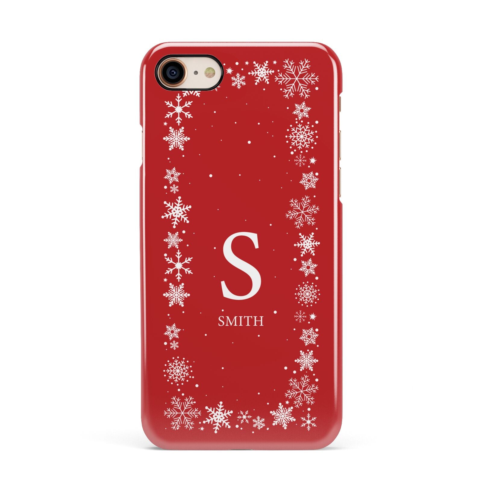 Festive Monogram Personalised Apple iPhone 7 8 3D Snap Case