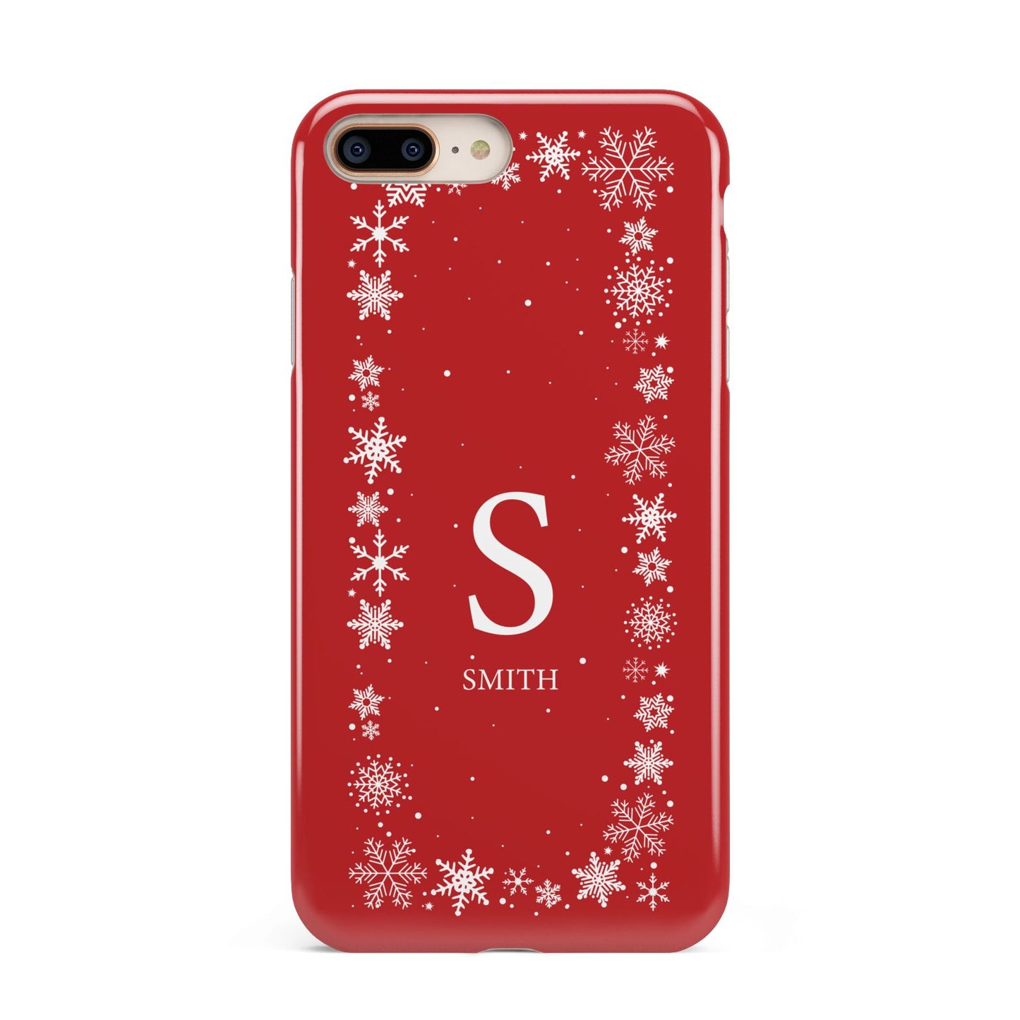 Festive Monogram Personalised Apple iPhone 7 8 Plus 3D Tough Case