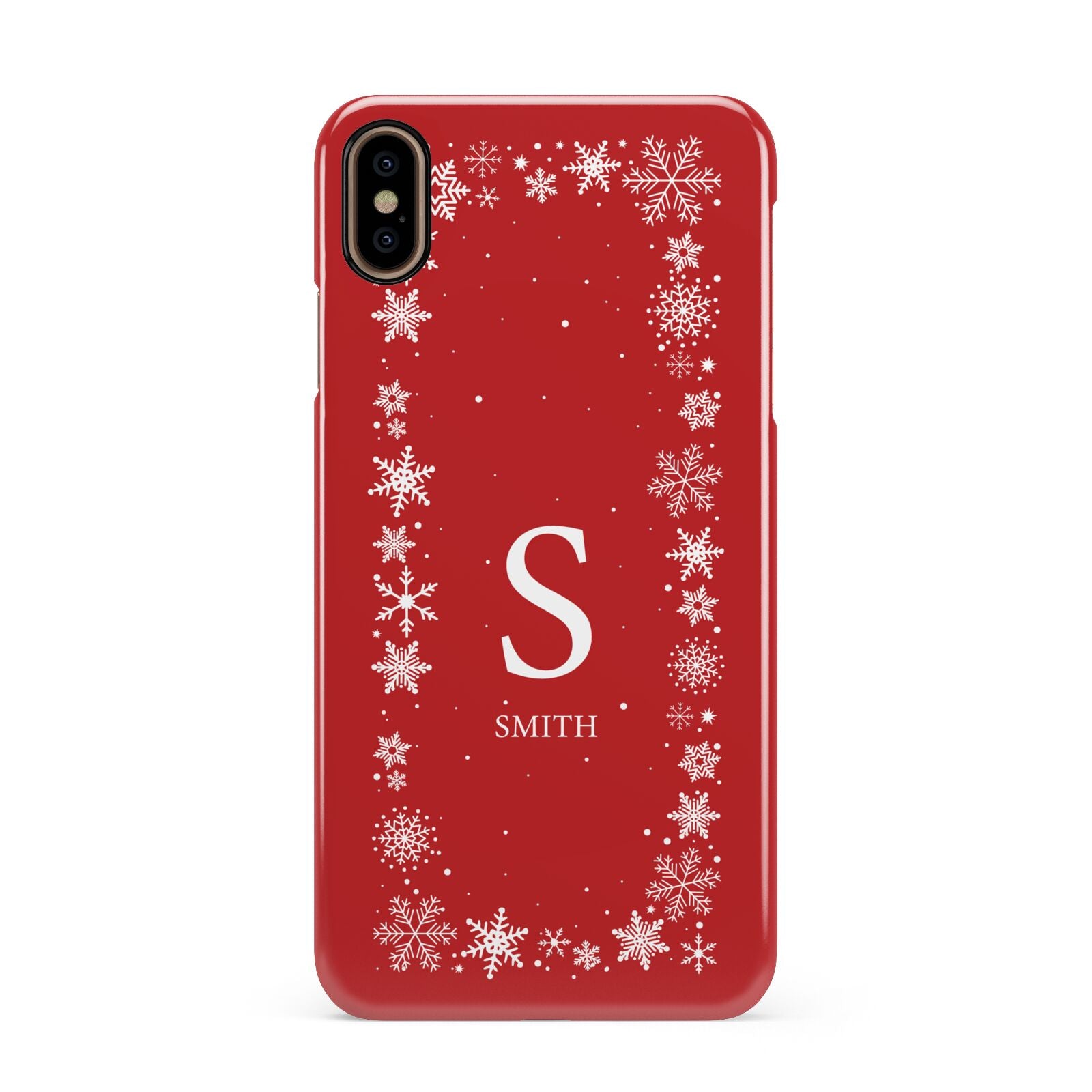 Festive Monogram Personalised Apple iPhone Xs Max 3D Snap Case