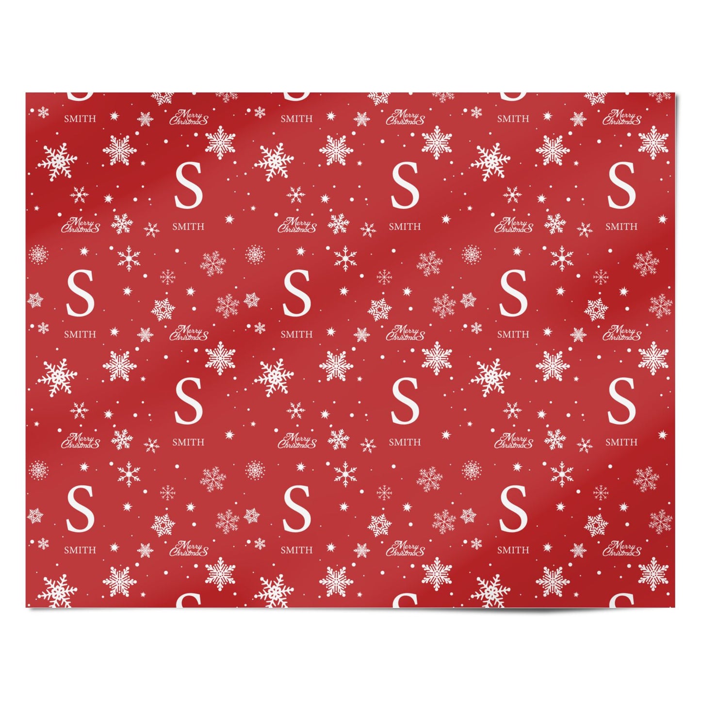 Festive Monogram Personalised Personalised Wrapping Paper Alternative