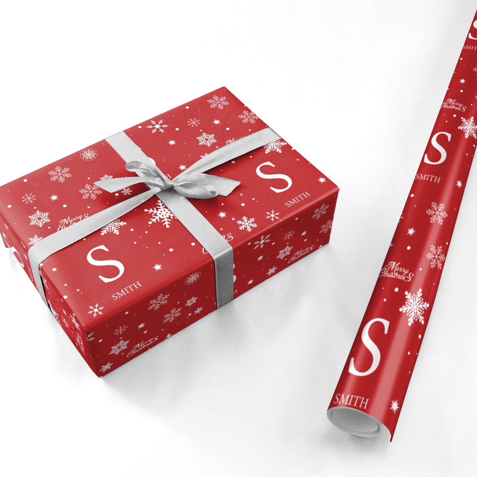 Festive Monogram Personalised Personalised Wrapping Paper