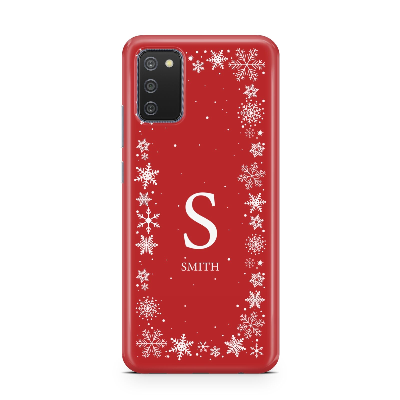 Festive Monogram Personalised Samsung A02s Case