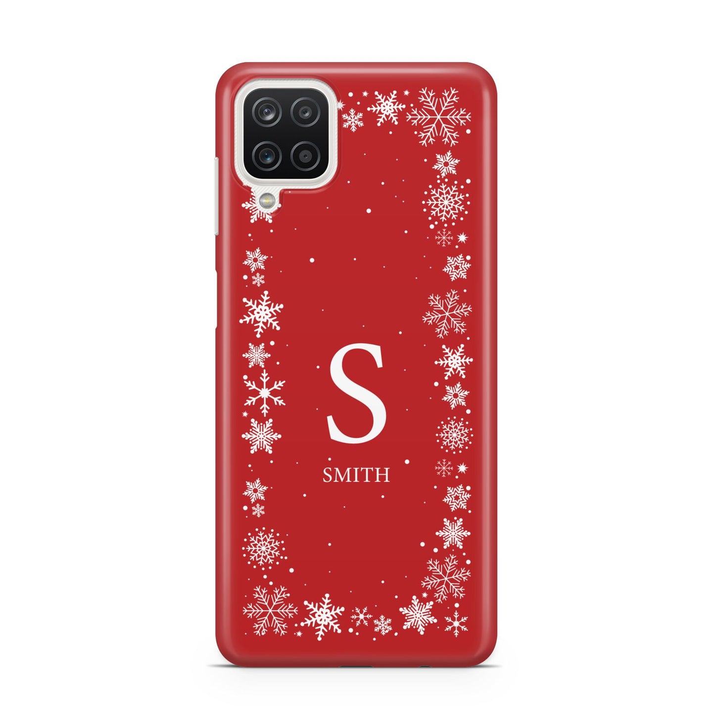 Festive Monogram Personalised Samsung A12 Case