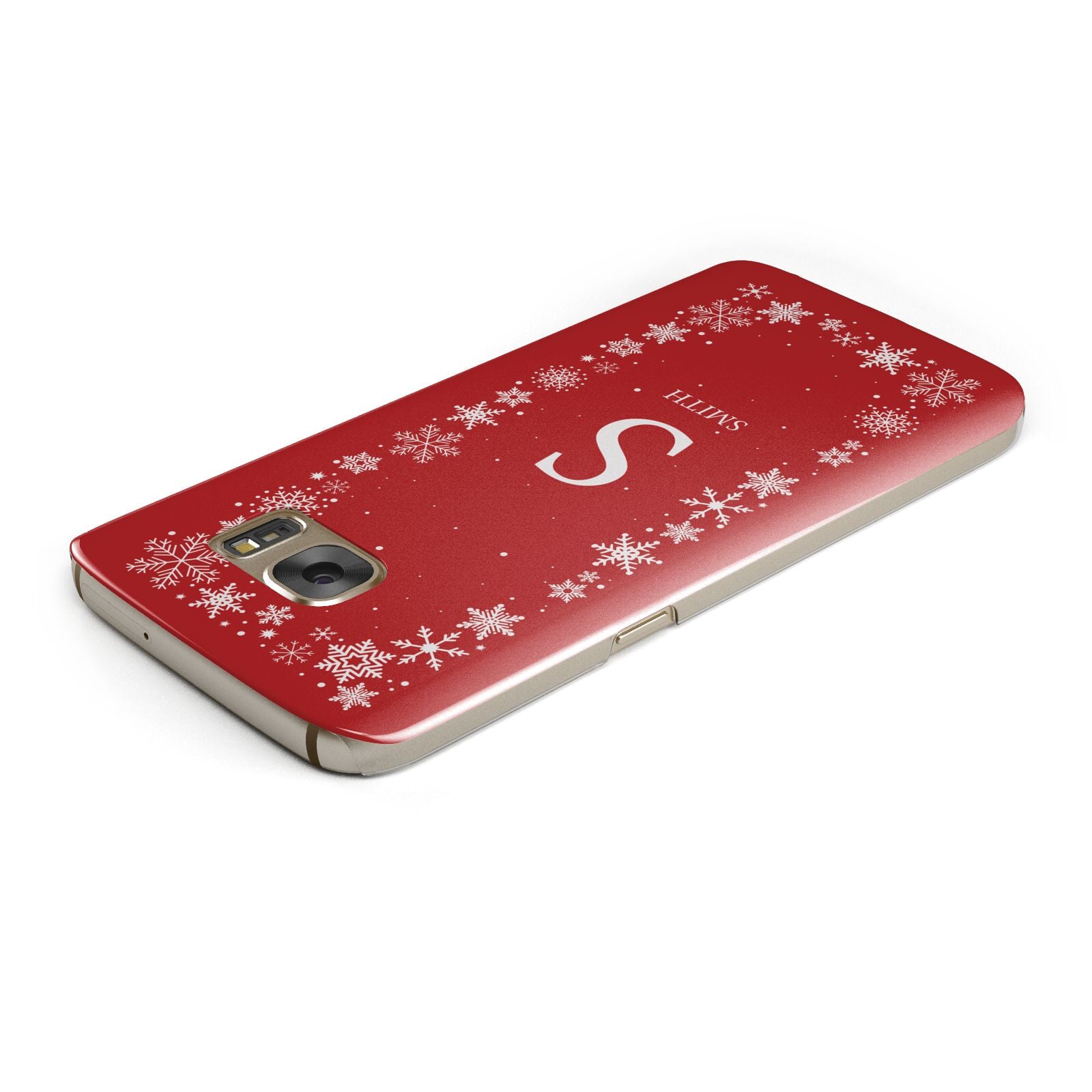 Festive Monogram Personalised Samsung Galaxy Case Top Cutout