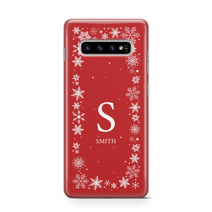 Festive Monogram Personalised Samsung Galaxy S10 Case