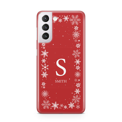 Festive Monogram Personalised Samsung S21 Case