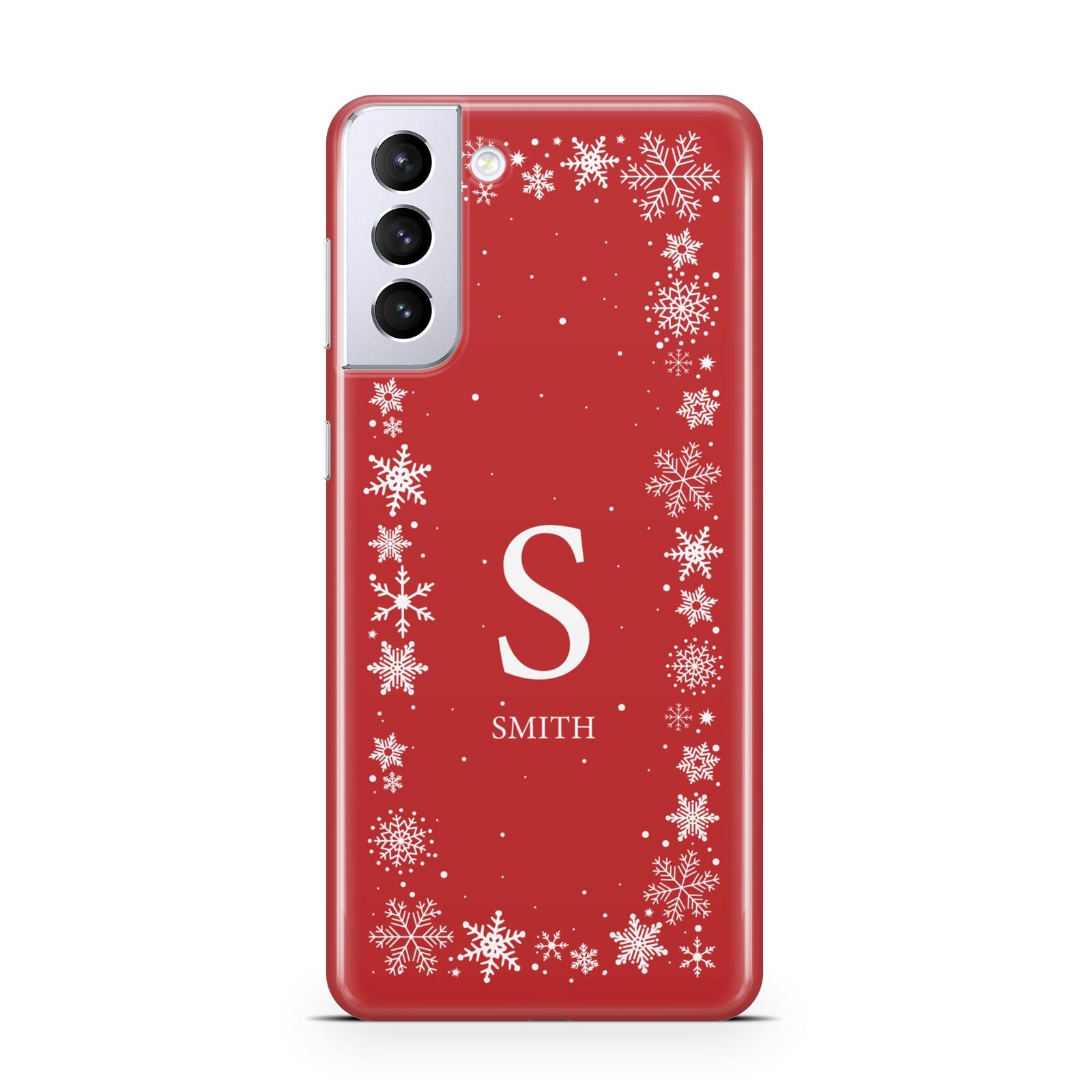 Festive Monogram Personalised Samsung S21 Plus Case