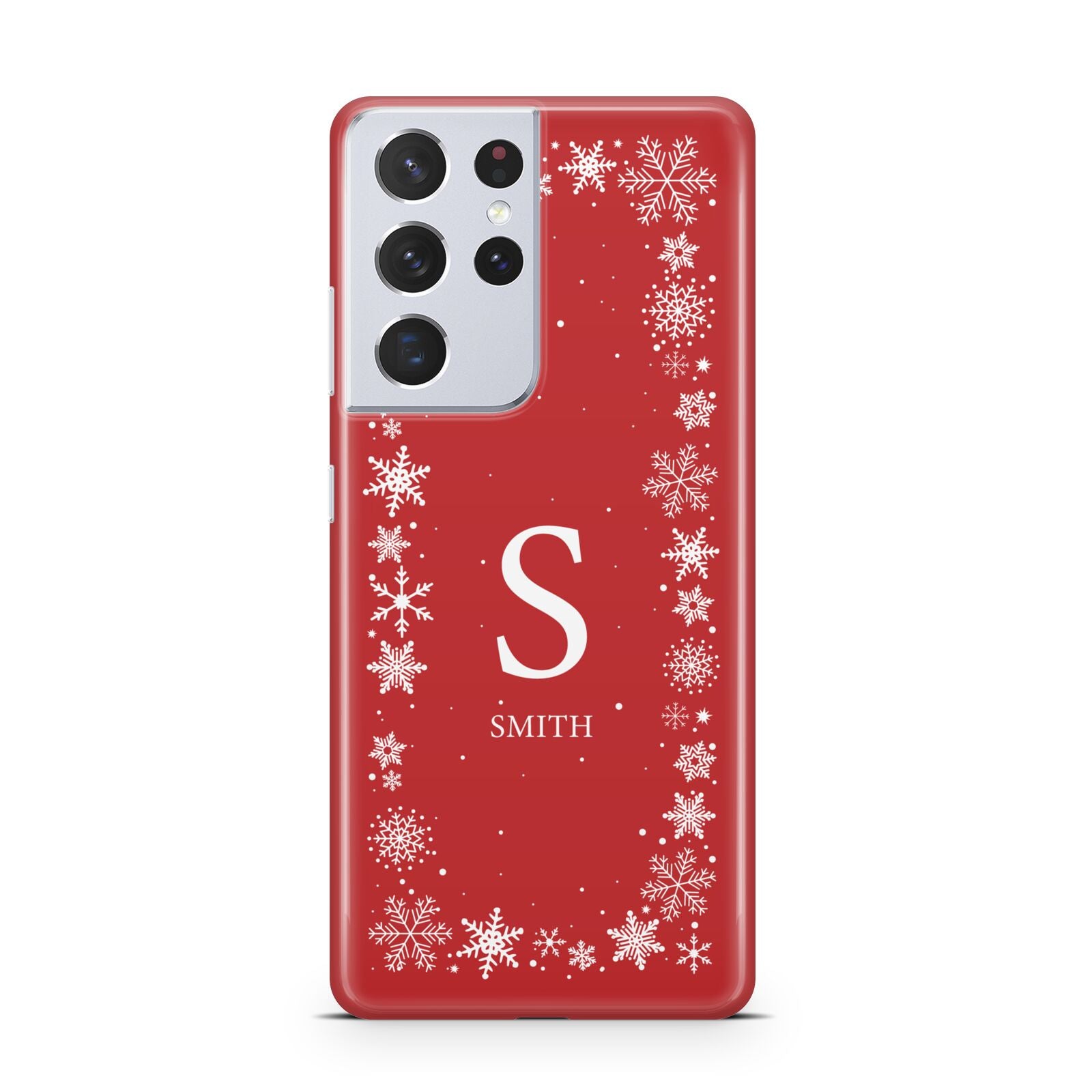 Festive Monogram Personalised Samsung S21 Ultra Case