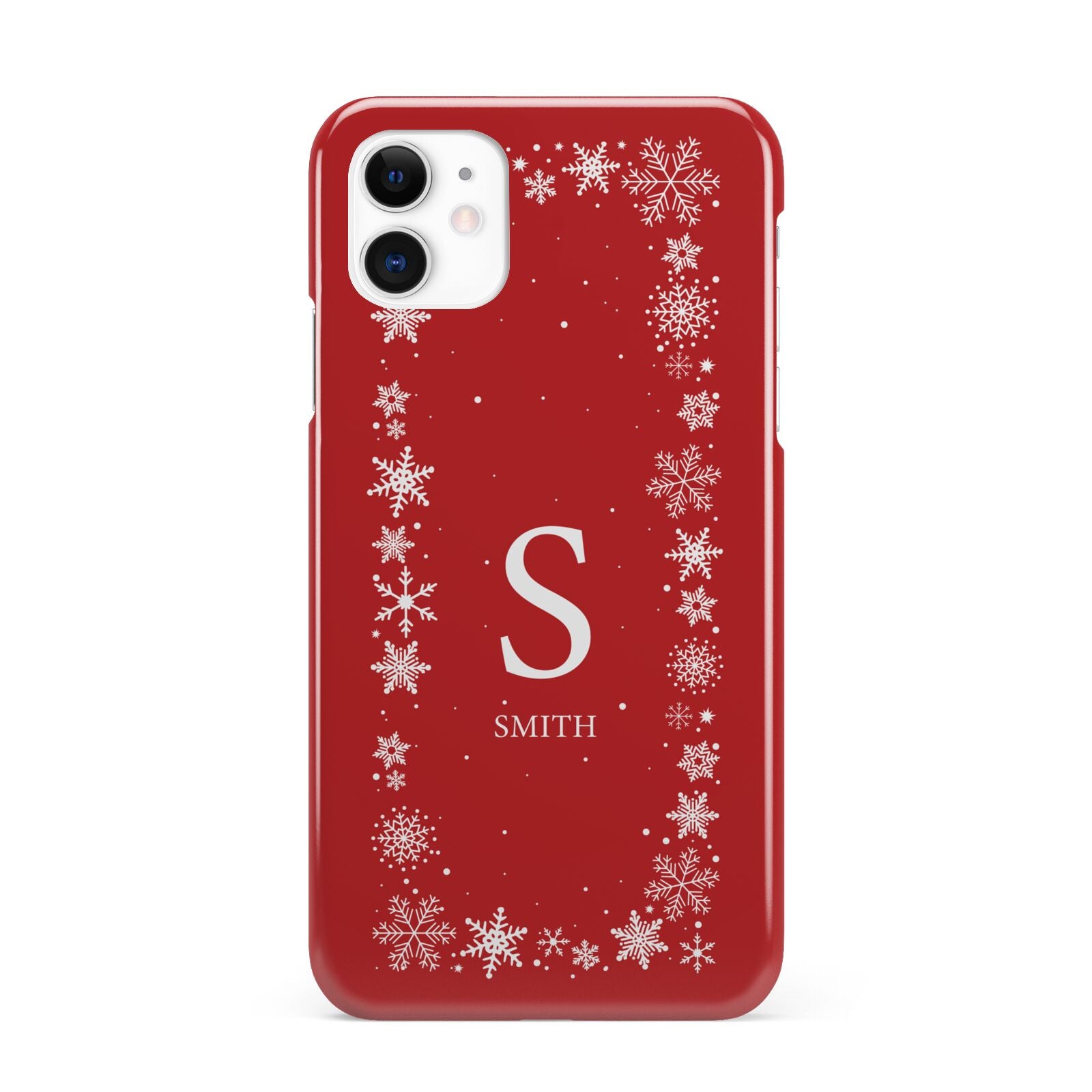 Festive Monogram Personalised iPhone 11 3D Snap Case