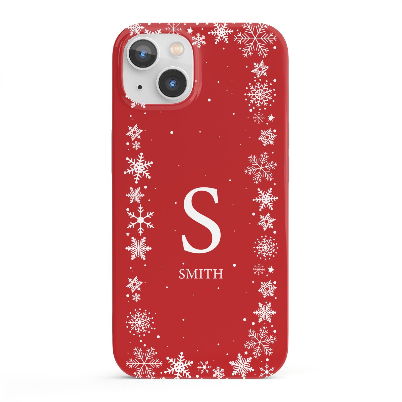 Festive Monogram Personalised iPhone 13 Full Wrap 3D Snap Case