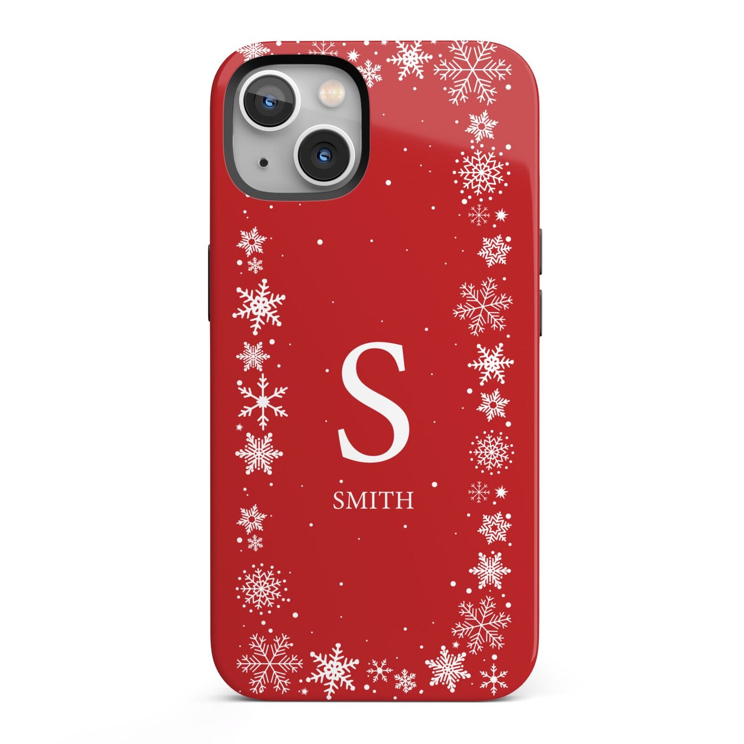 Festive Monogram Personalised iPhone 13 Full Wrap 3D Tough Case