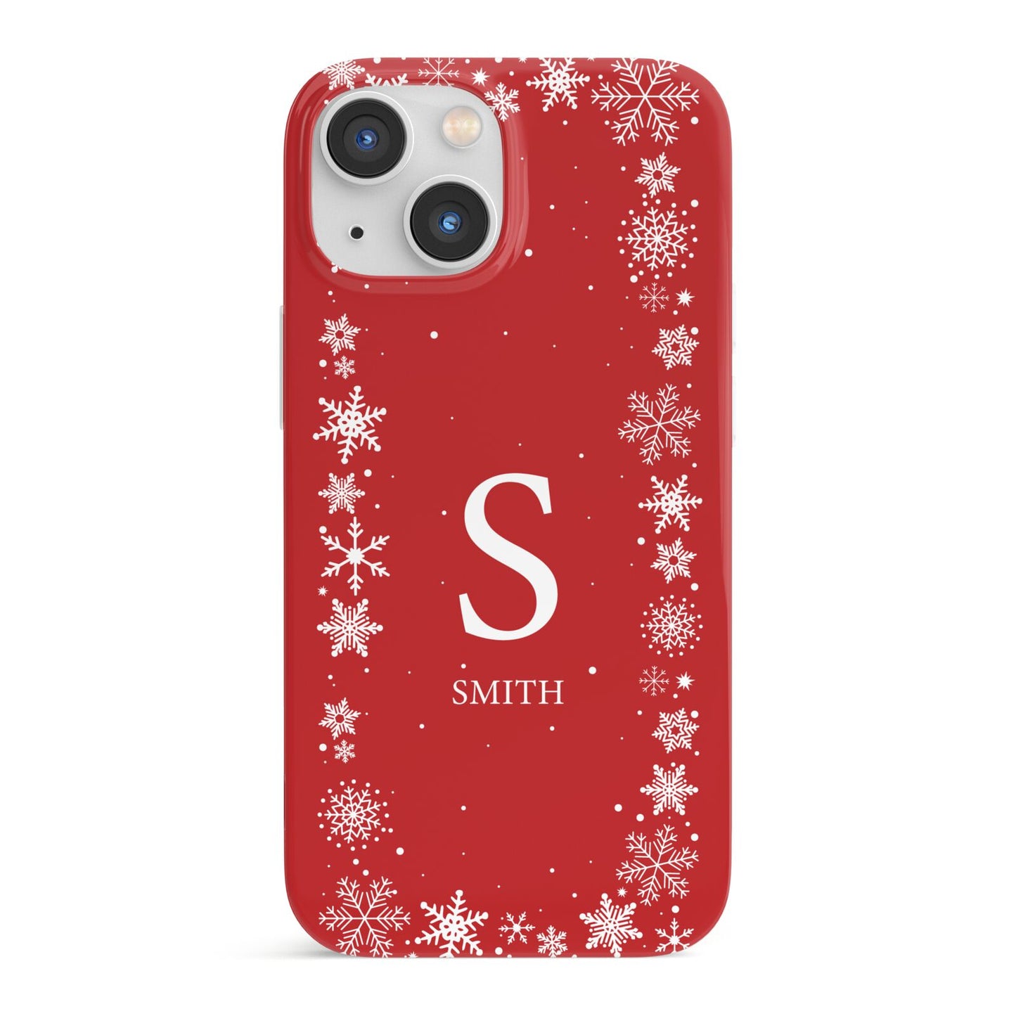 Festive Monogram Personalised iPhone 13 Mini Full Wrap 3D Snap Case