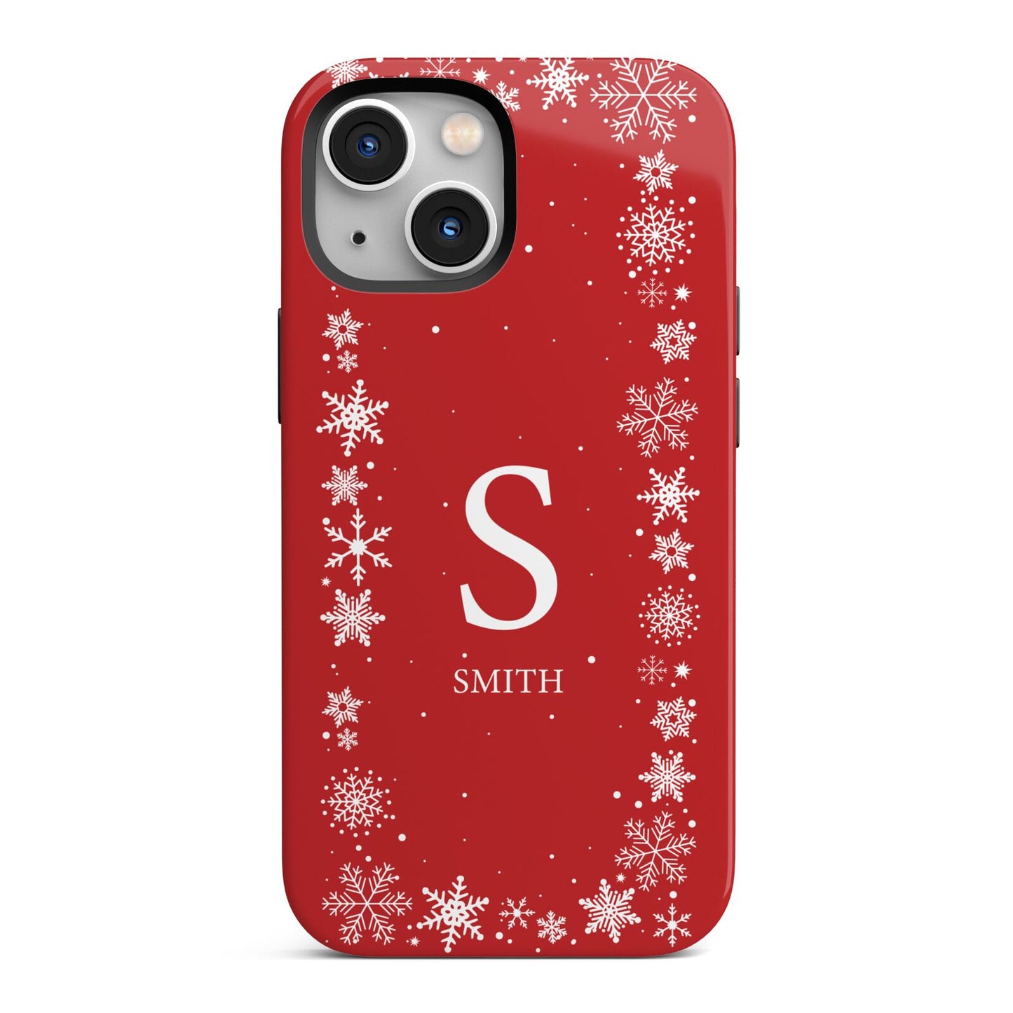 Festive Monogram Personalised iPhone 13 Mini Full Wrap 3D Tough Case