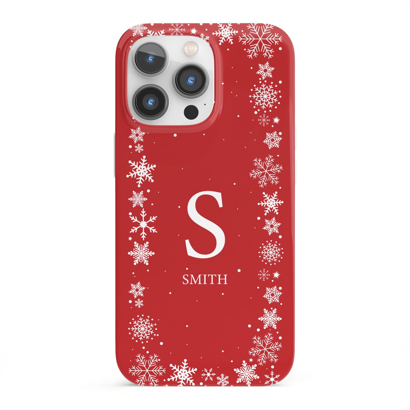 Festive Monogram Personalised iPhone 13 Pro Full Wrap 3D Snap Case