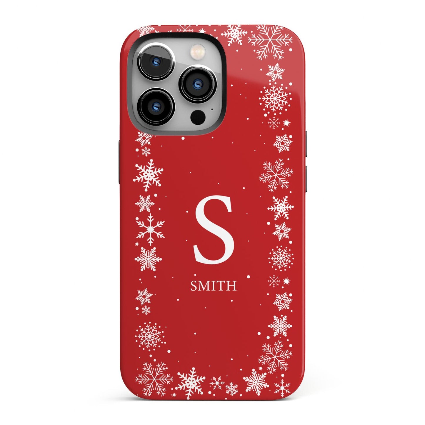 Festive Monogram Personalised iPhone 13 Pro Full Wrap 3D Tough Case