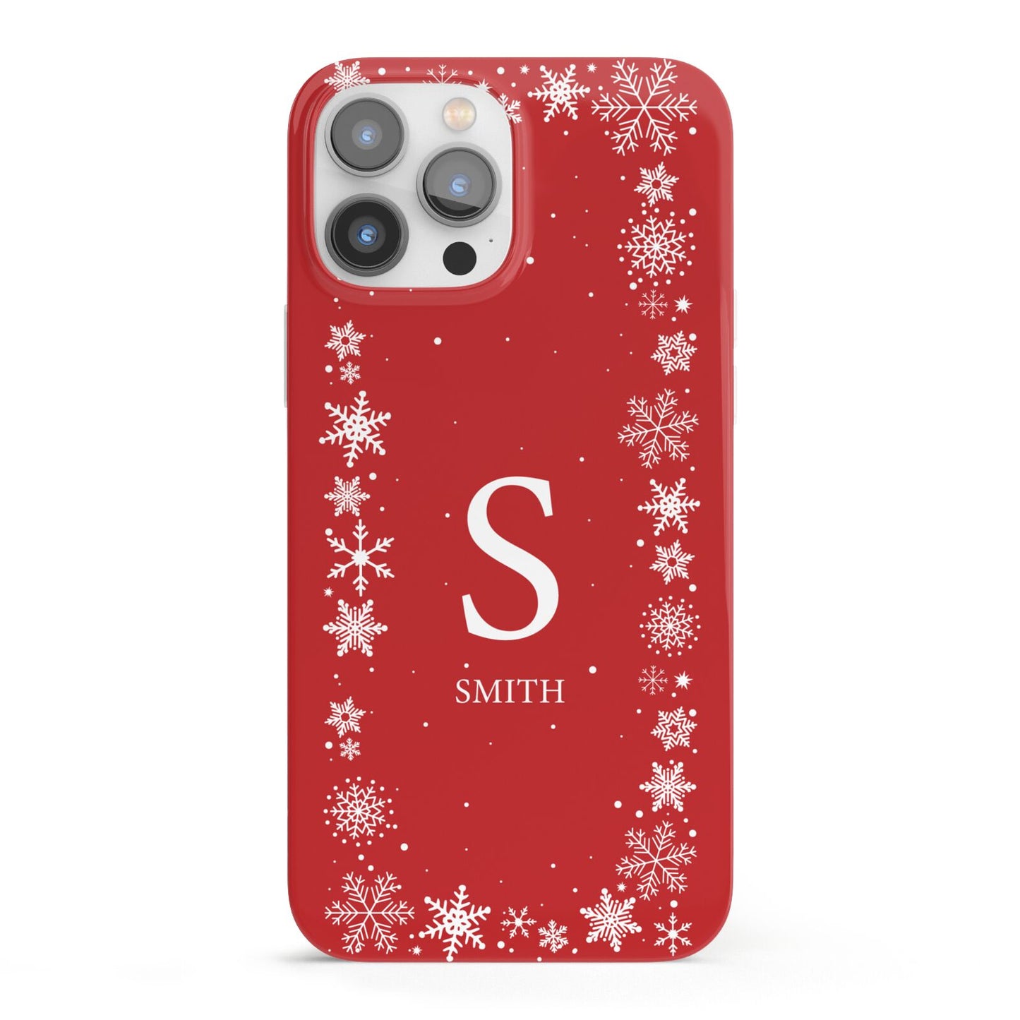 Festive Monogram Personalised iPhone 13 Pro Max Full Wrap 3D Snap Case