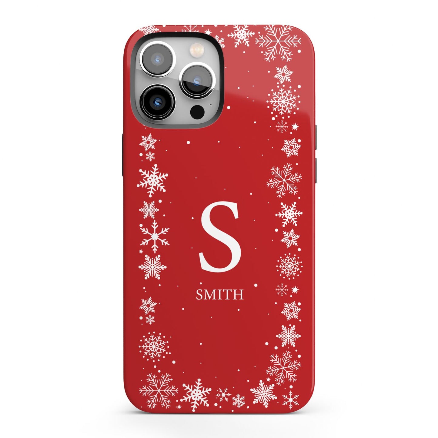 Festive Monogram Personalised iPhone 13 Pro Max Full Wrap 3D Tough Case