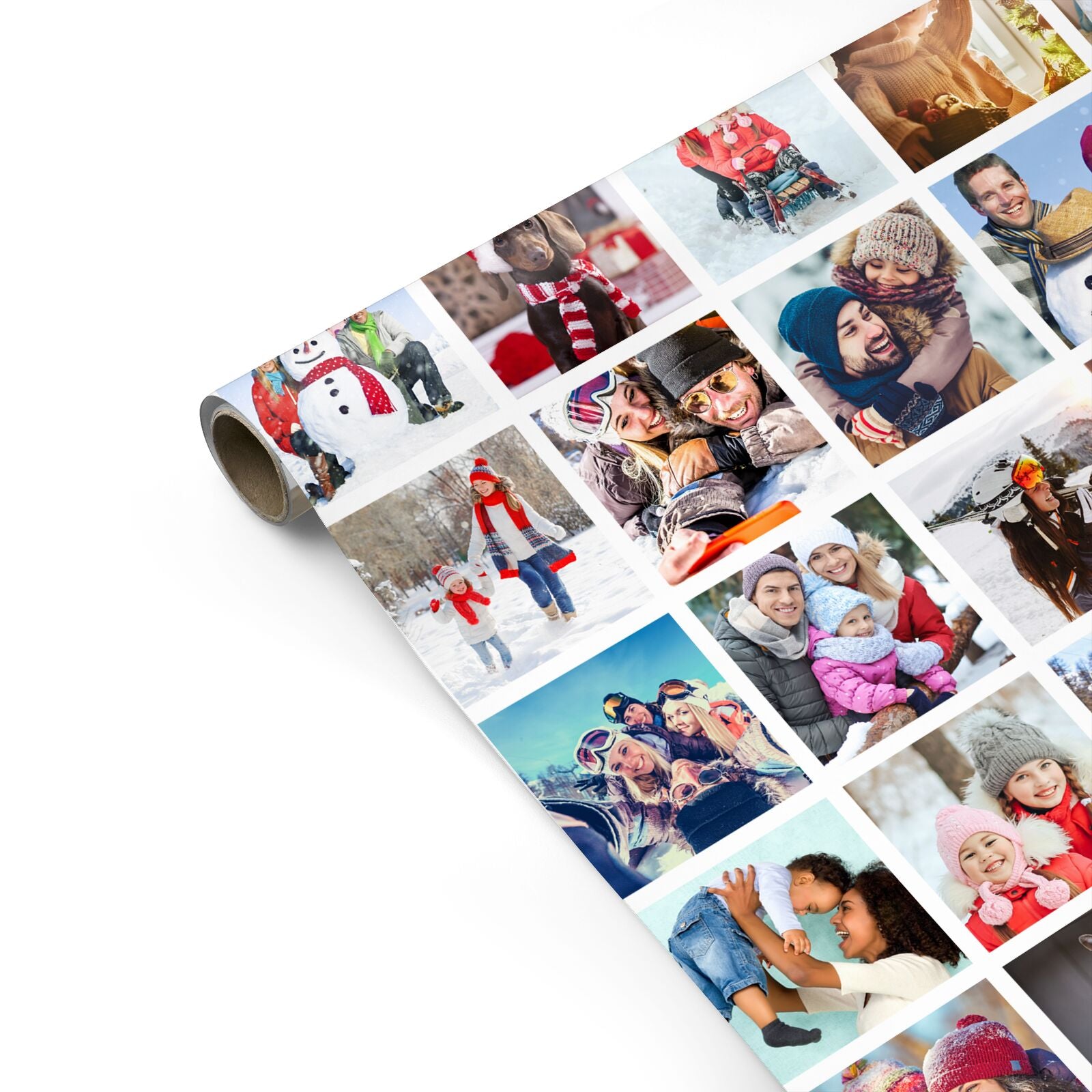 Festive Photo Grid Personalised Gift Wrap