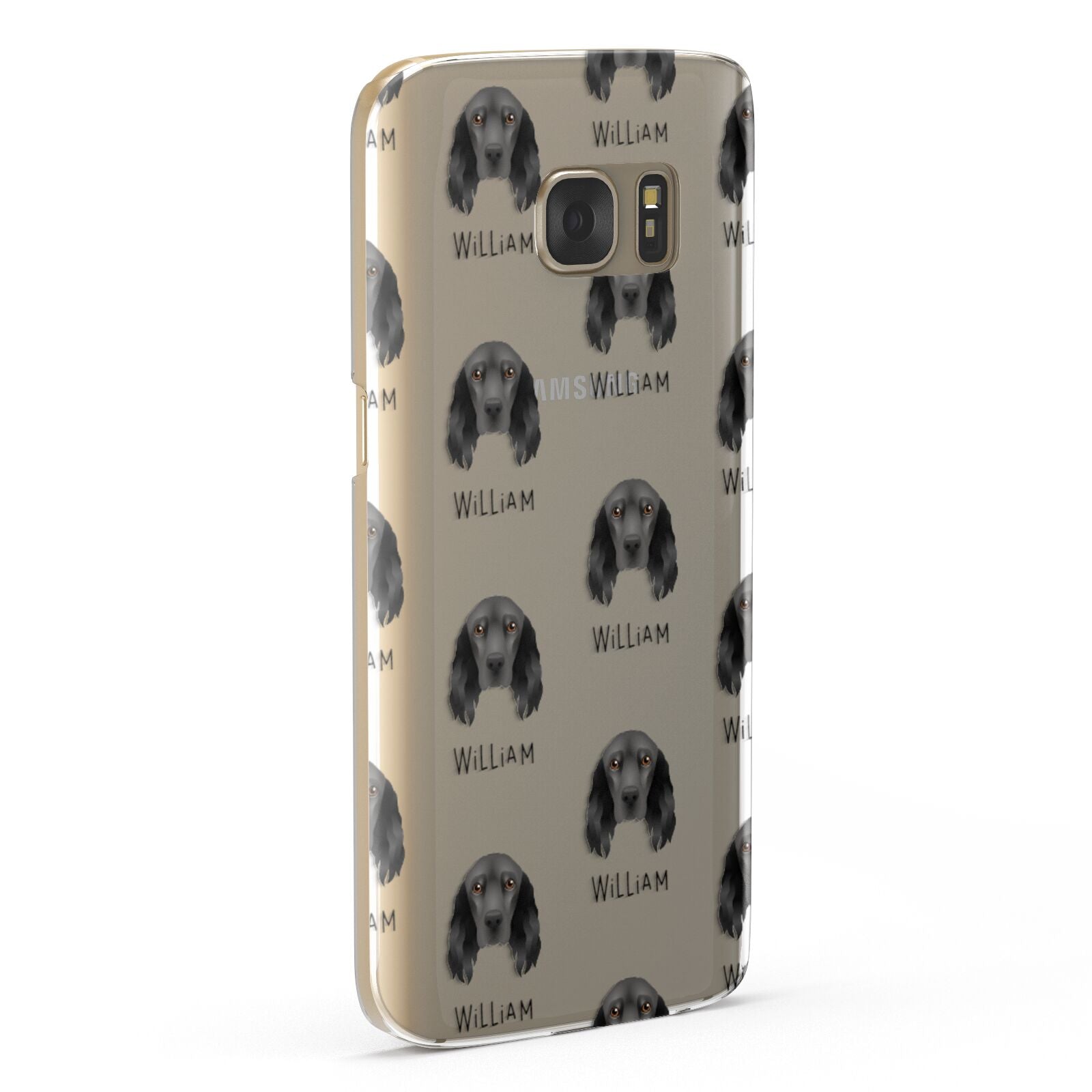 Field Spaniel Icon with Name Samsung Galaxy Case Fourty Five Degrees