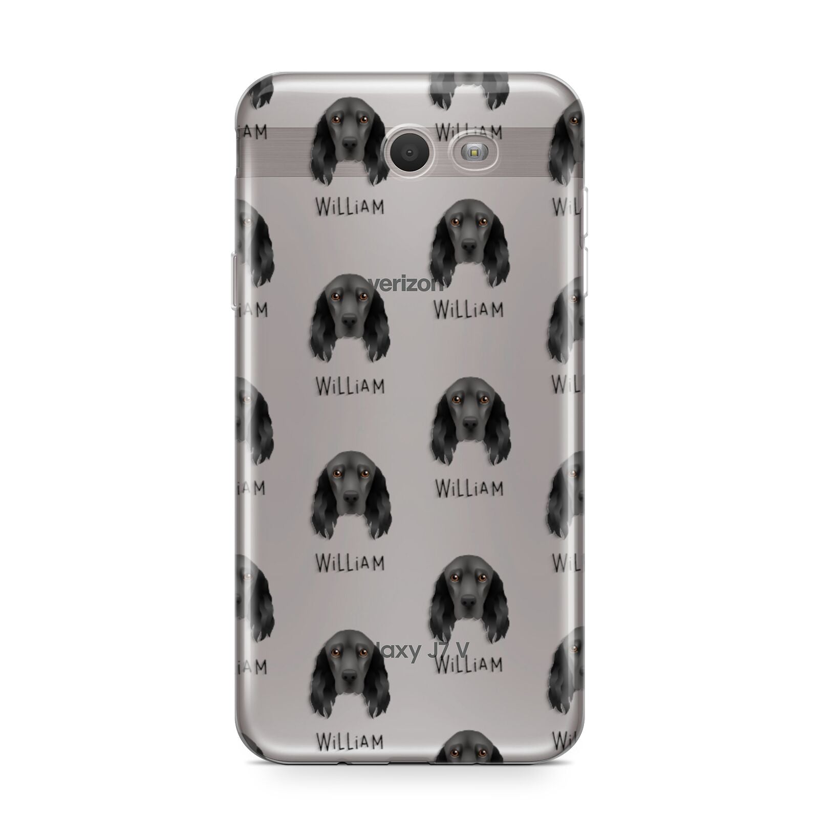 Field Spaniel Icon with Name Samsung Galaxy J7 2017 Case